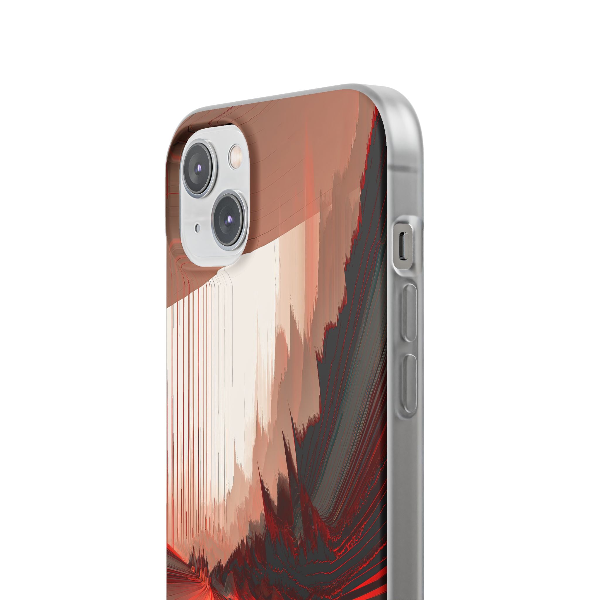 Red Lite Phone Case for iPhone - Crimson Pulse Horizon