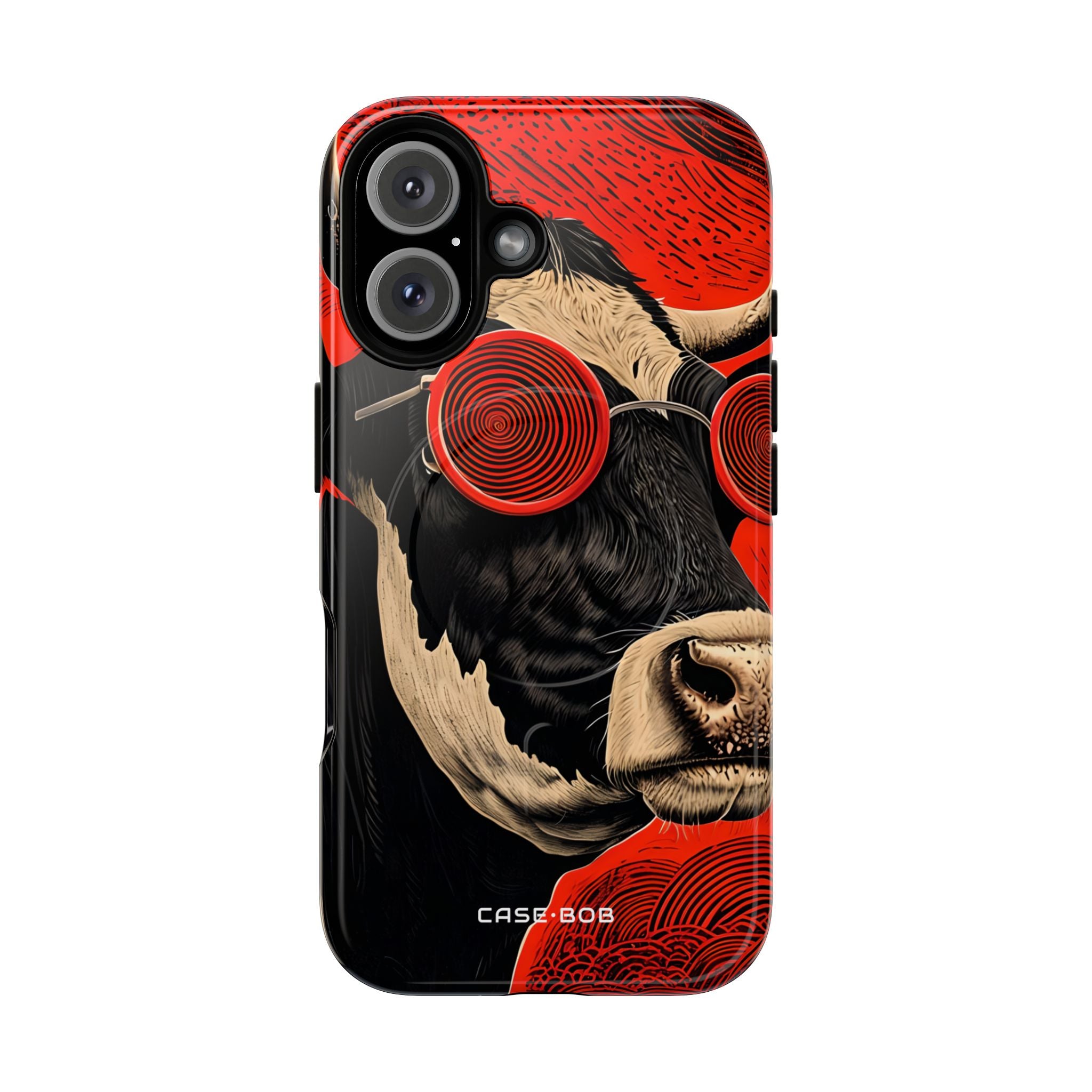 Hypnotic Cow iPhone 16 Case - Tough+