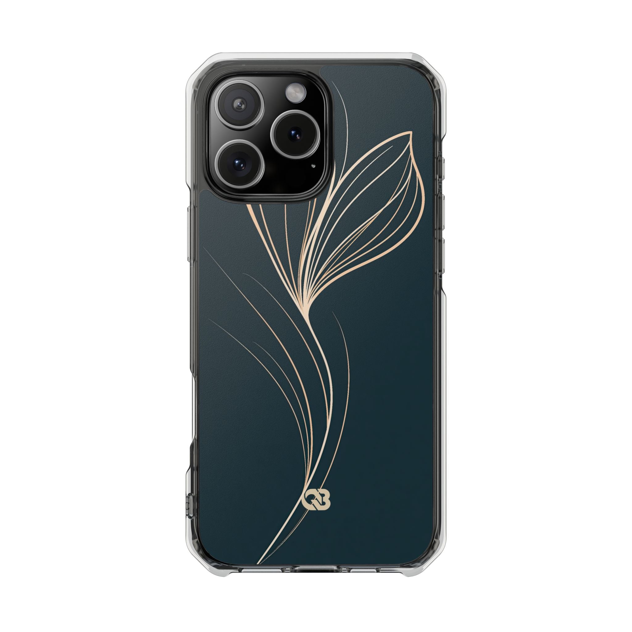 Teal Impact MagSafe Phone Case for iPhone - Sandstone Silk Flora