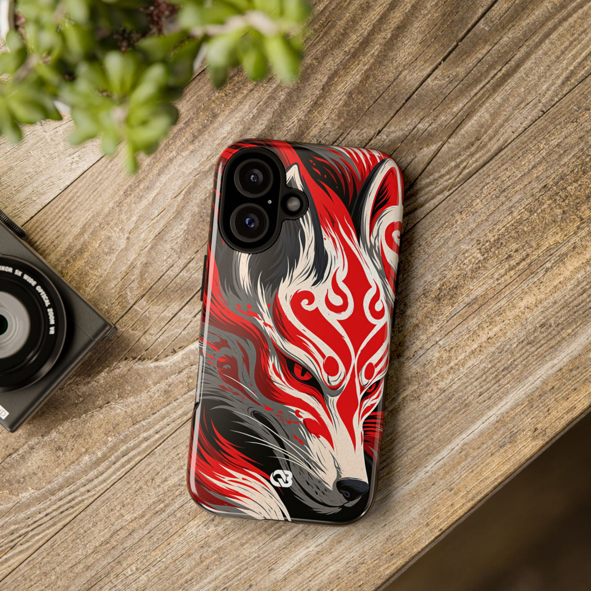 Crimson Kitsune Spirit · Tough Phone Case for iPhone · Red