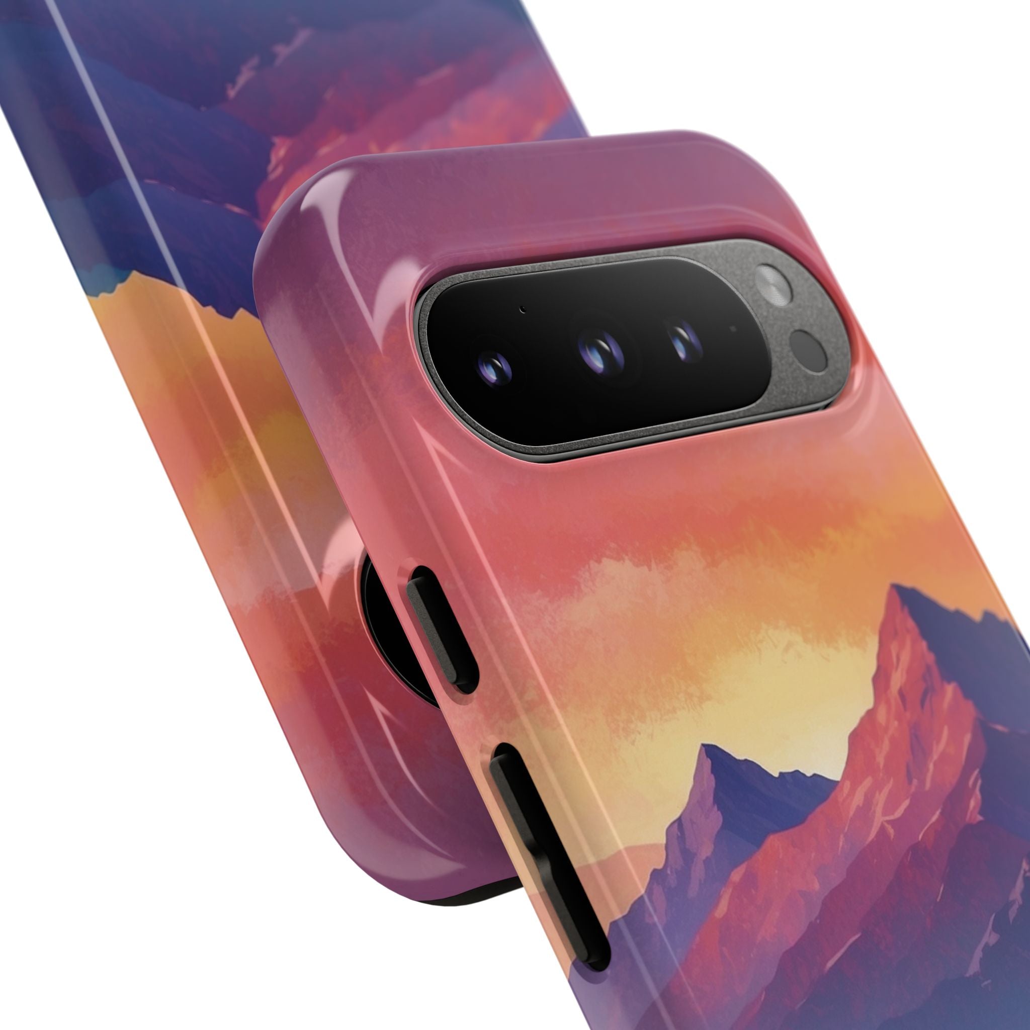 Crimson Mountain Dusk · Tough Custodia per Google Pixel