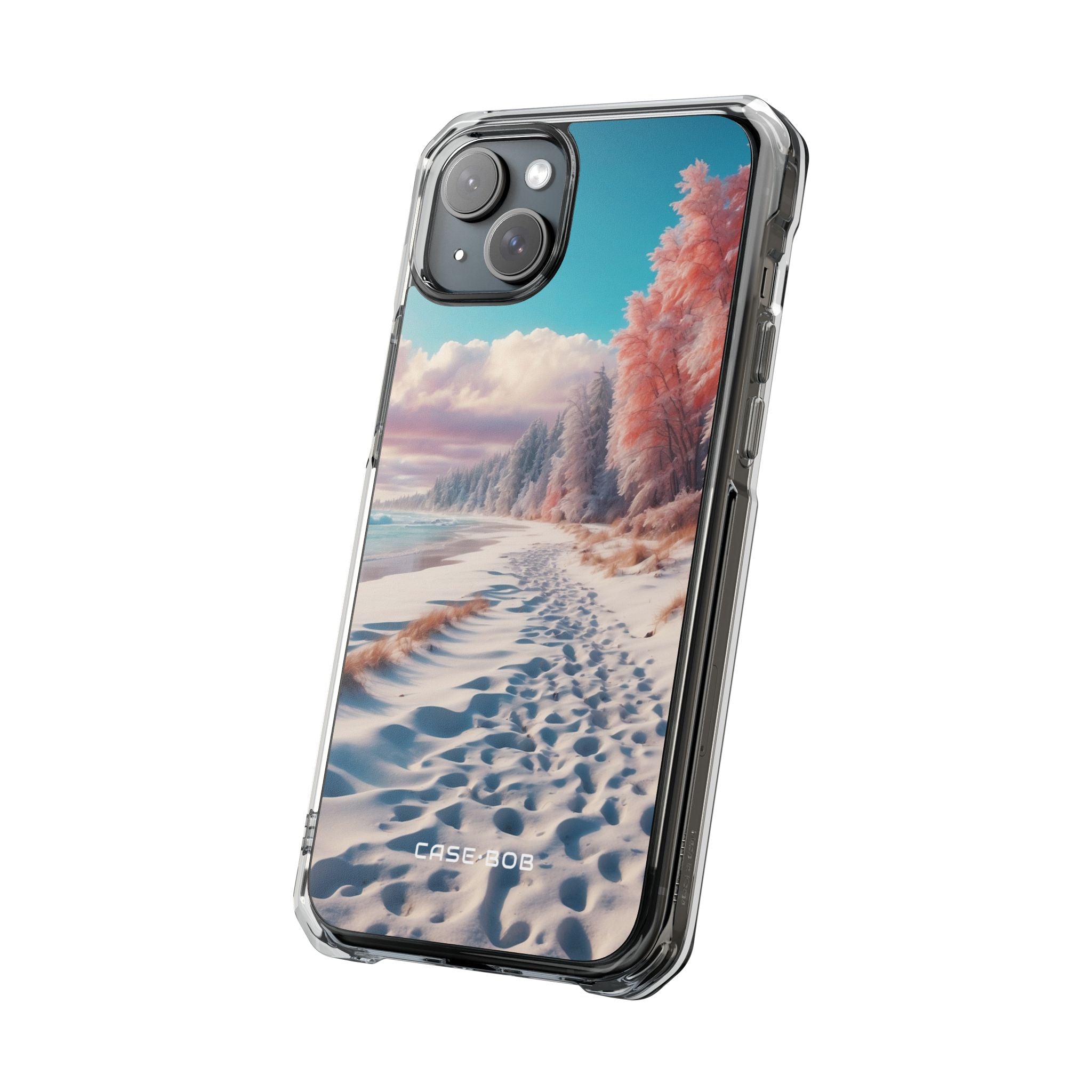 Snowy Footprints iPhone 15 Plus Skal - Impact