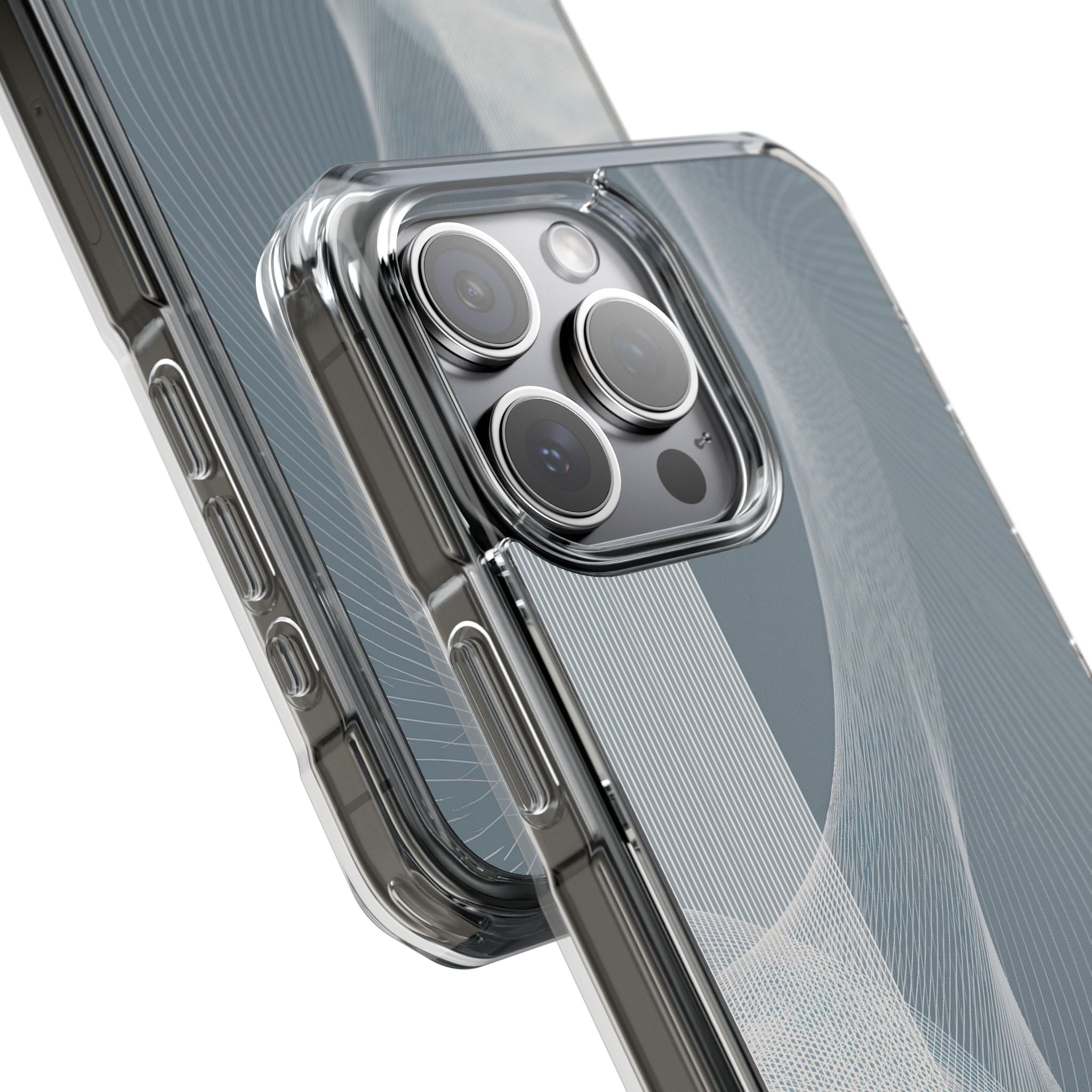 Grey Impact MagSafe Phone Case for iPhone - Slate Mesh Horizon