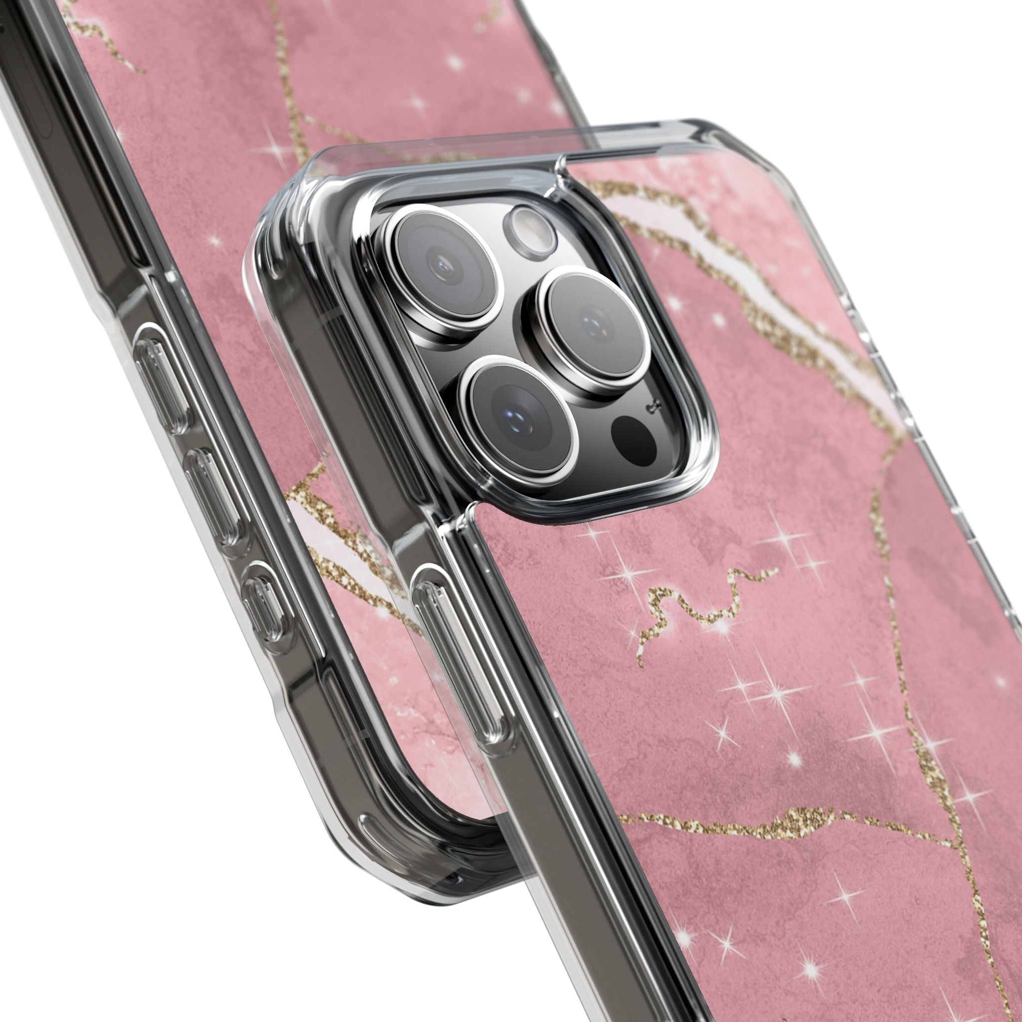 Rose Sparkle Marble · Impact Coque de téléphone pour iPhone · Magsafe