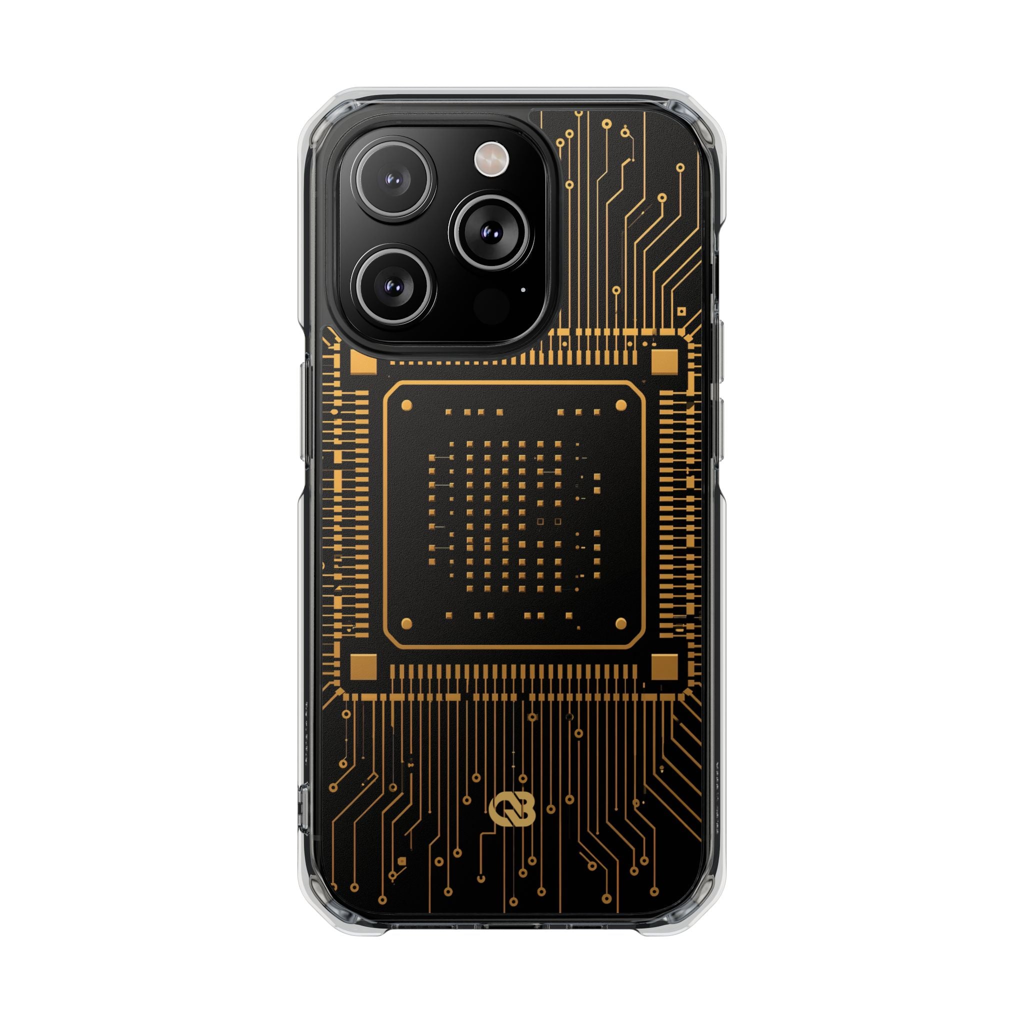 Gold Impact MagSafe Phone Case for iPhone - Cyber Gold Processor