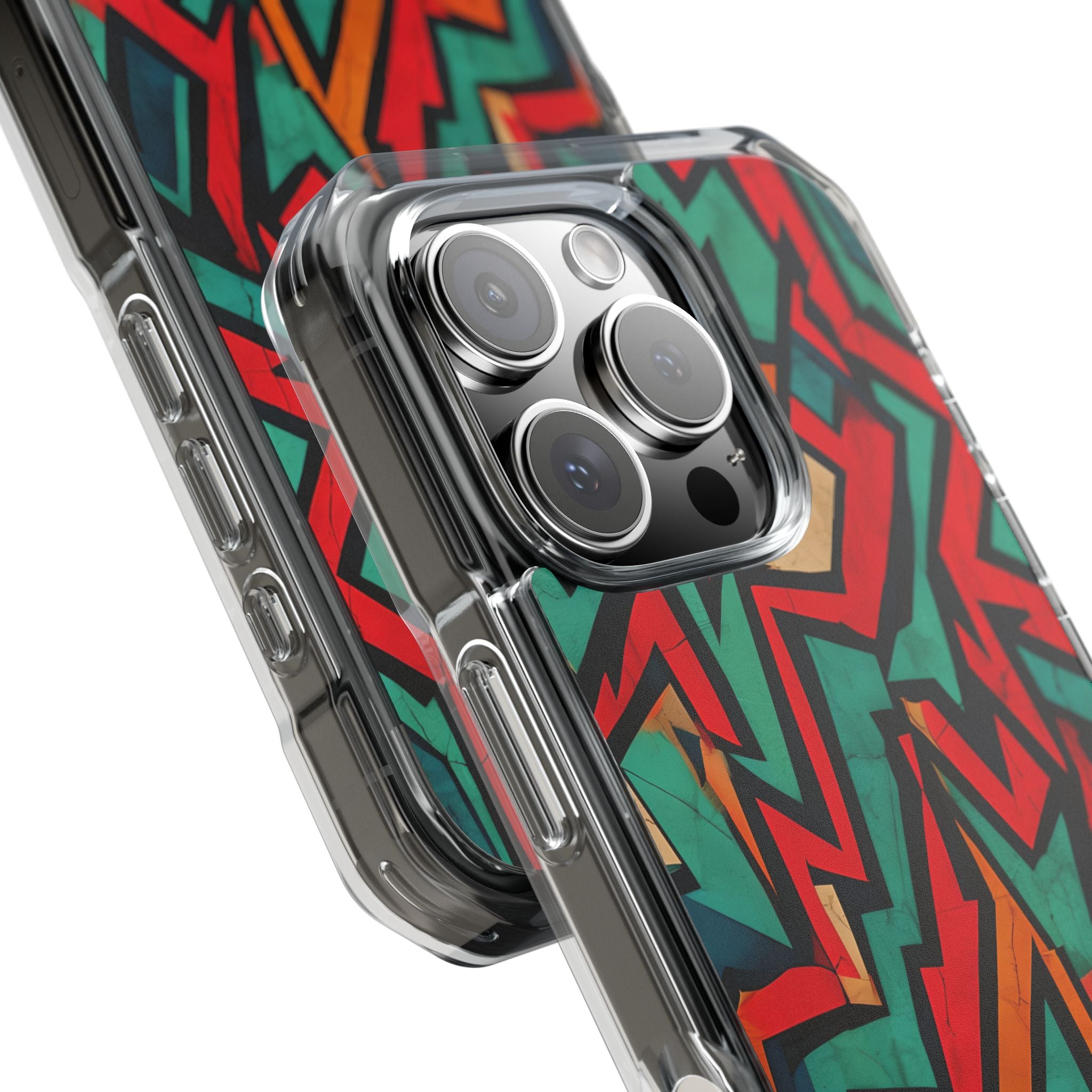 Jagged Teal Static · Impact Phone Case for iPhone · Magsafe