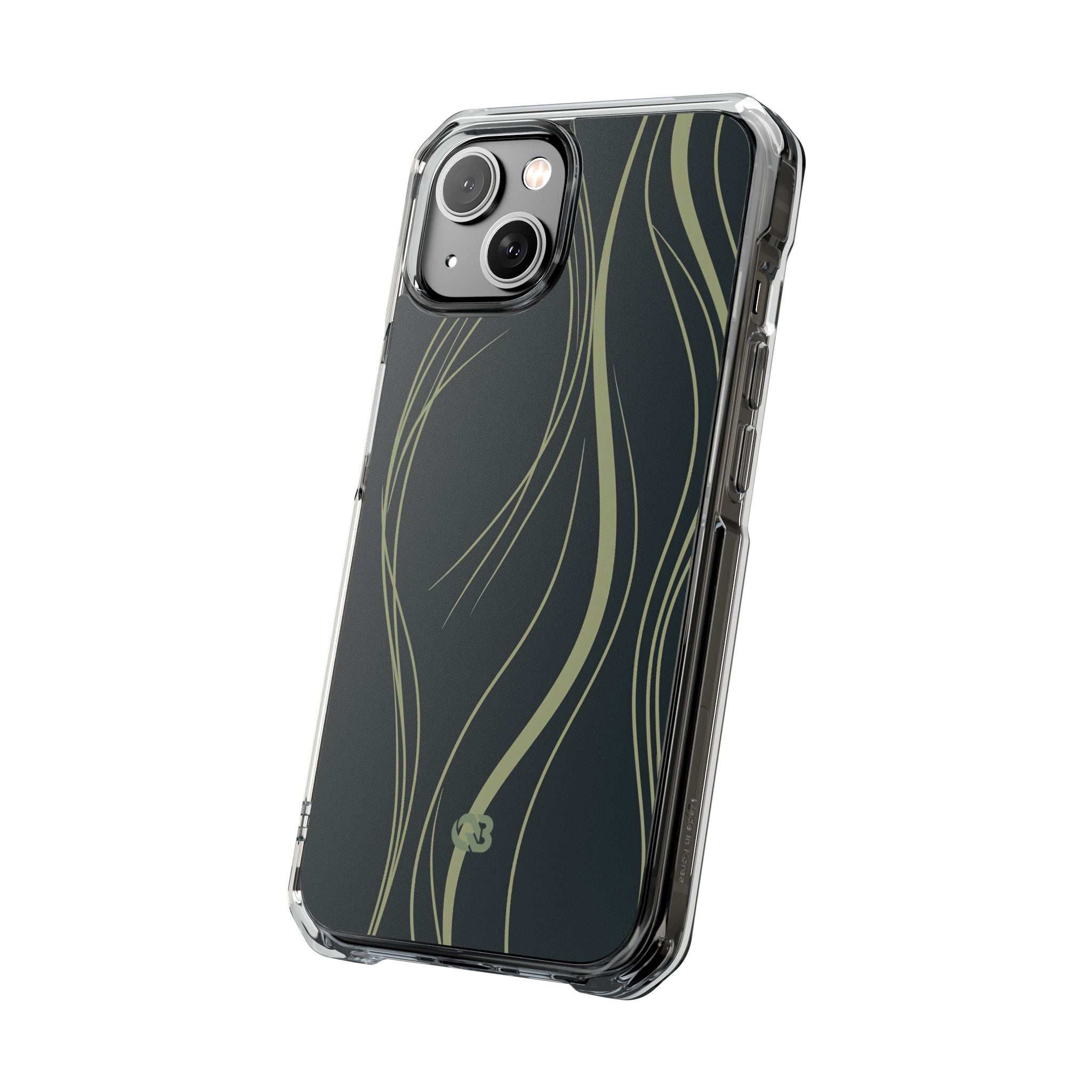 Green Impact MagSafe Phone Case for iPhone - Obsidian Sage Flow