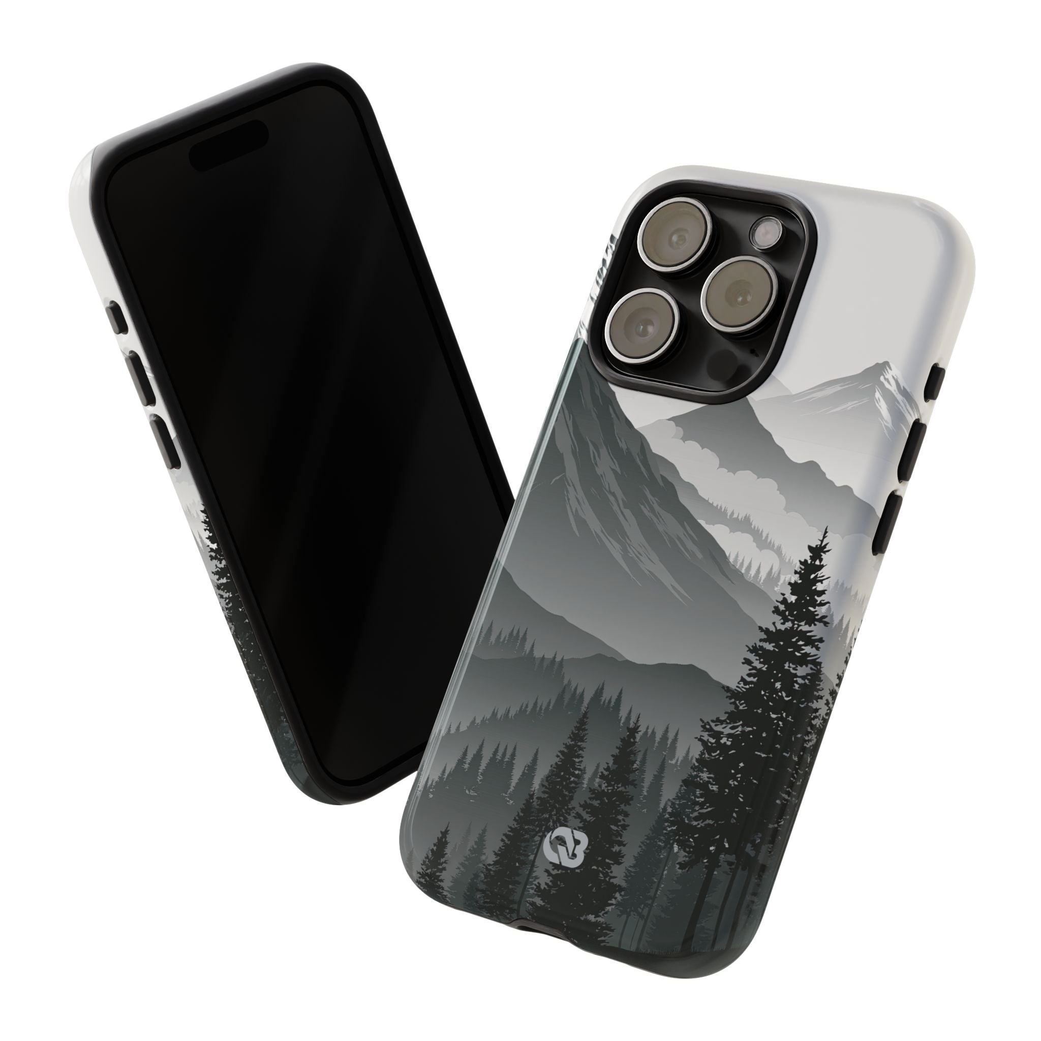Grey Tough Phone Case for iPhone - Granite Ridge Mist