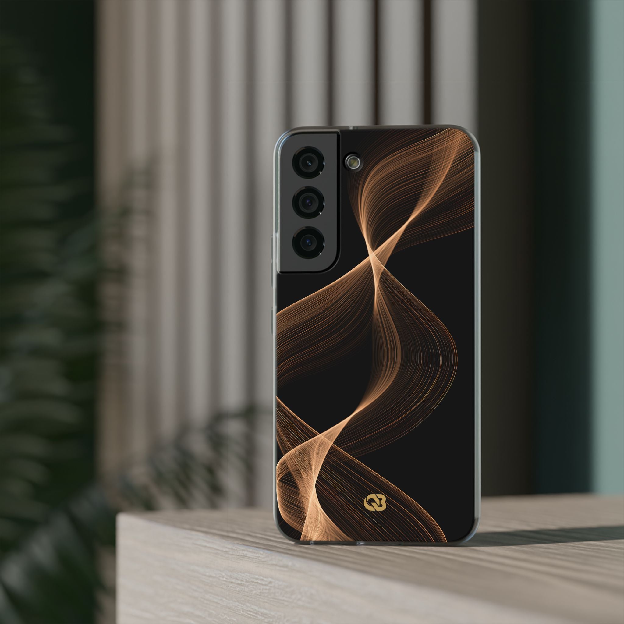 Brown Lite Phone Case for Samsung - Copper Silk Wave