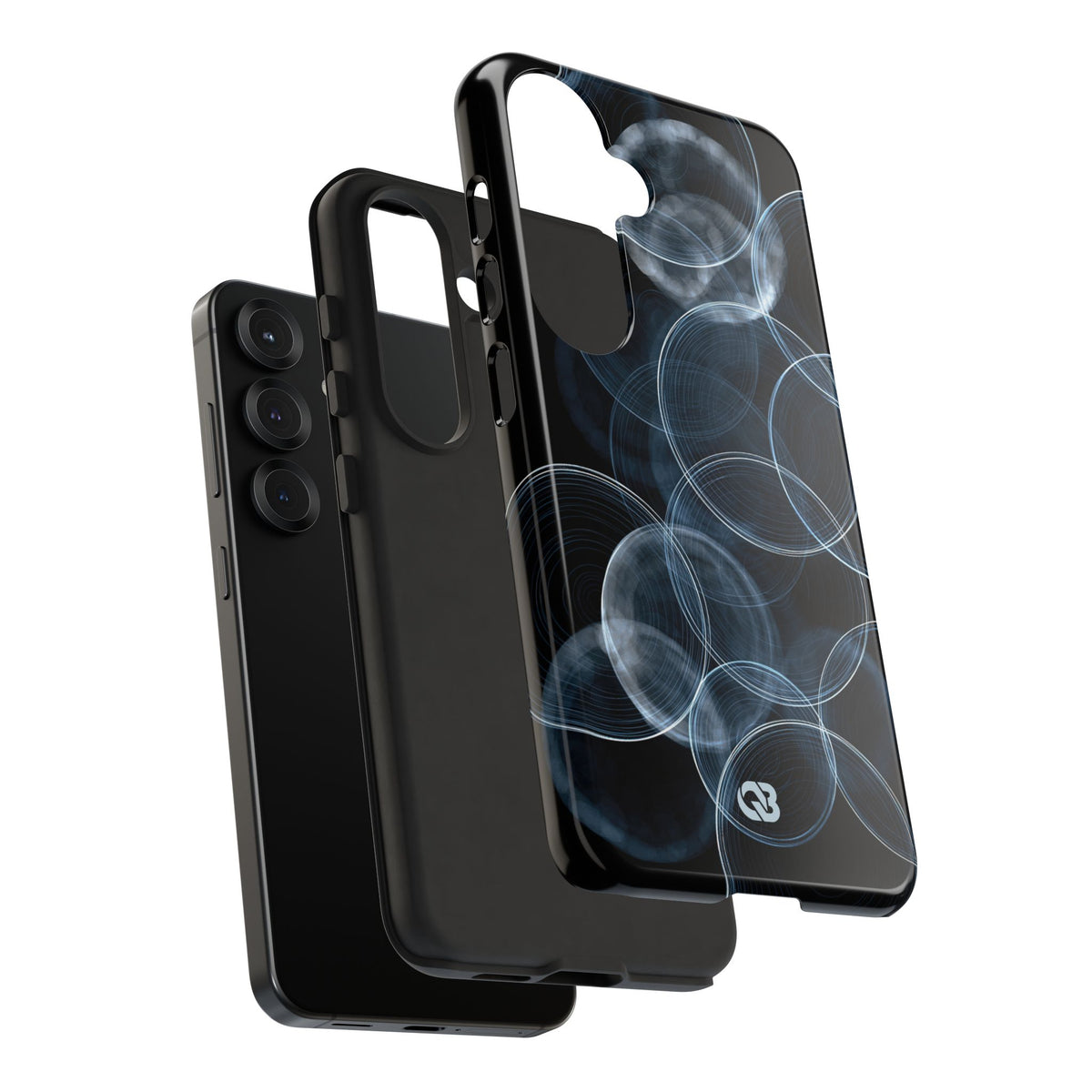Blue Tough Phone Case for Samsung - Cyan Pulse Ripple