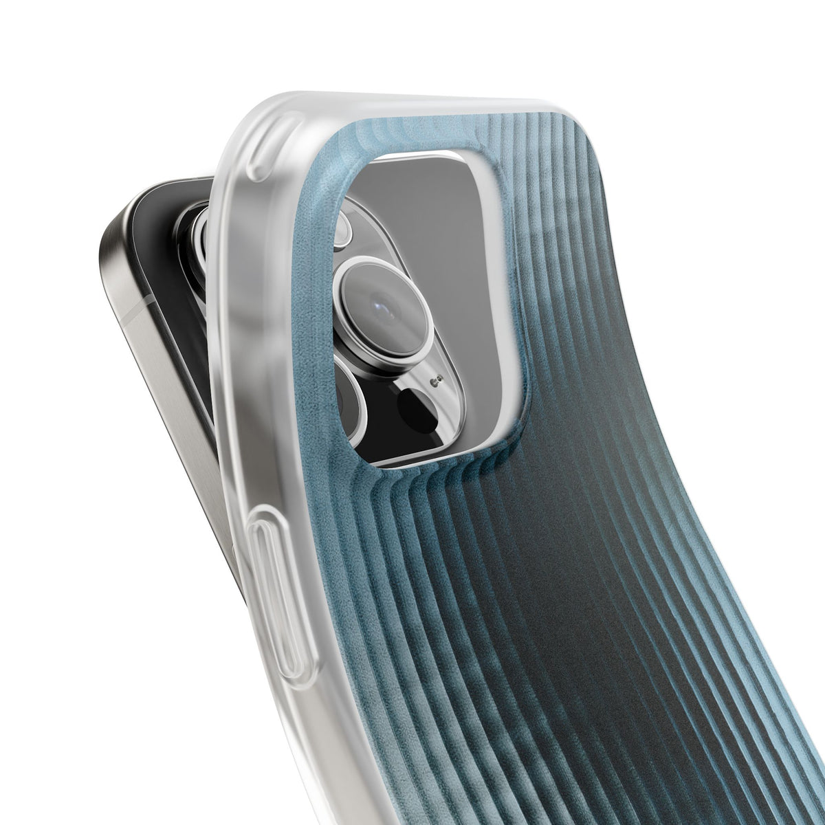 Blue Lite Phone Case for iPhone - Glacial Reeded Glass