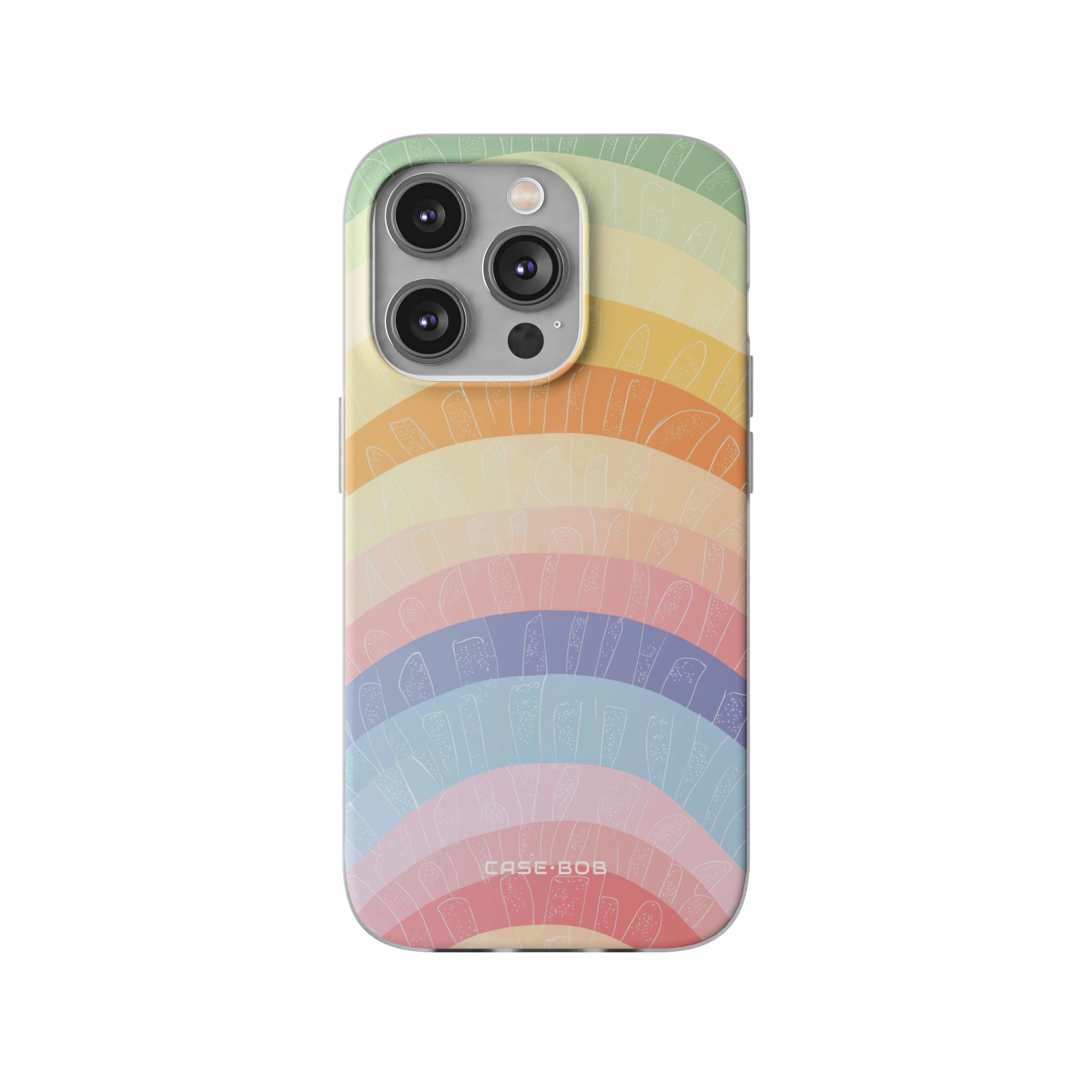 Pastel Rainbow Bands iPhone 14 Pro Case - Soft