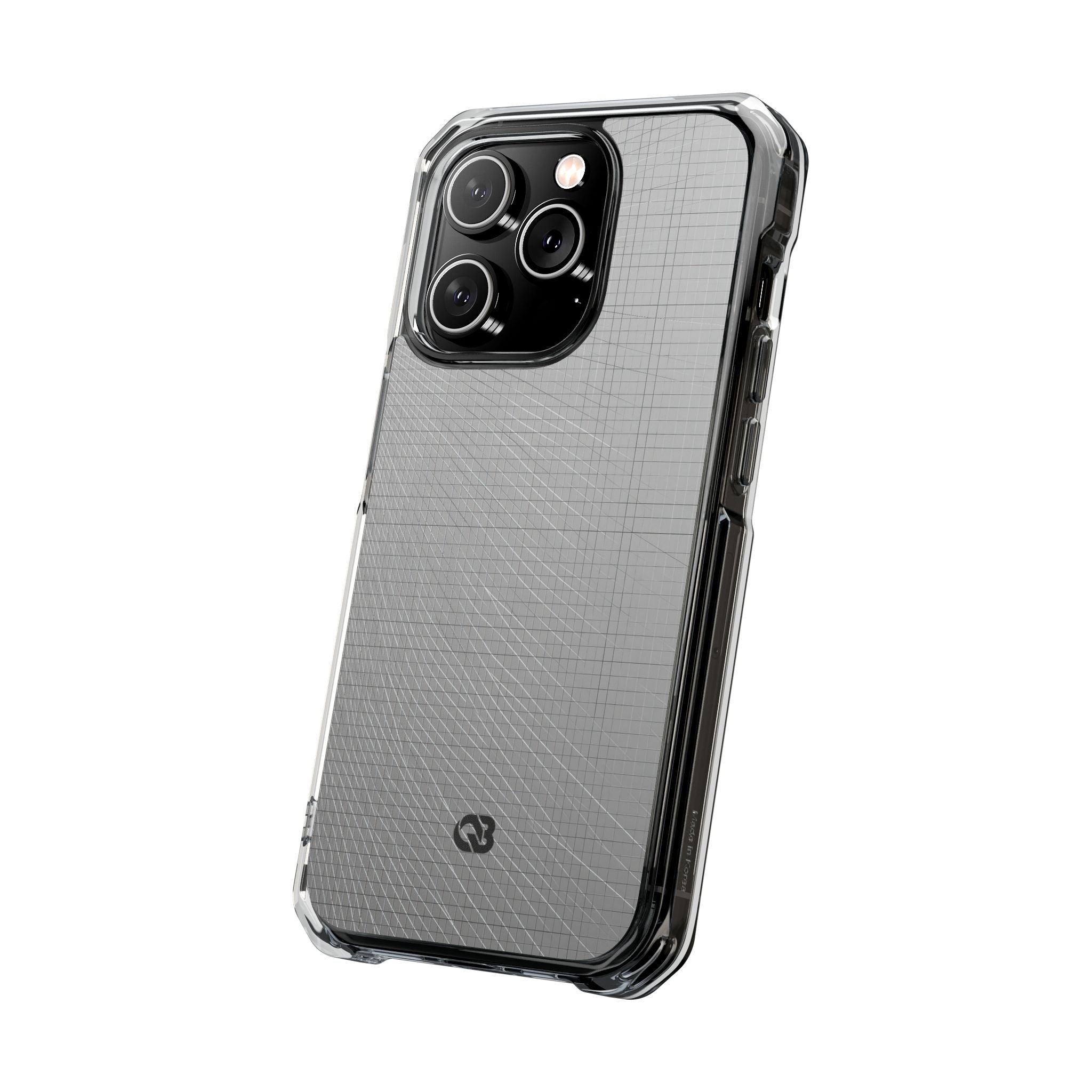 Grey Impact MagSafe Phone Case for iPhone - Chrome Mesh Warp