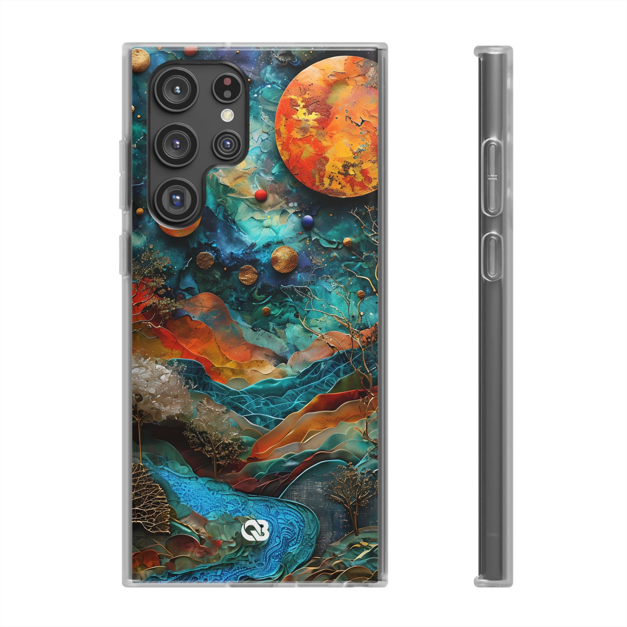Copper Horizon Drift · Soft Phone Case for Samsung
