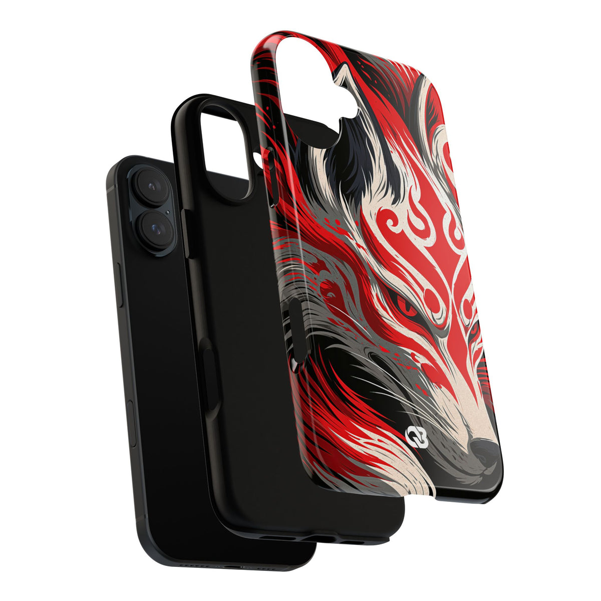 Crimson Kitsune Spirit · Tough Phone Case for iPhone · Red