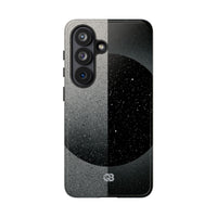 Black Tough Phone Case for Samsung - Lunar Static Orbit