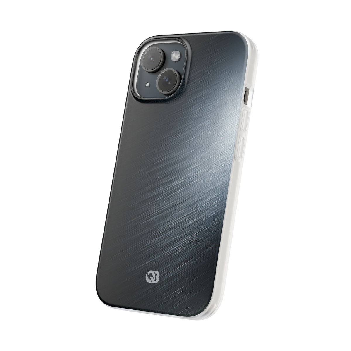 Grey Lite Phone Case for iPhone - Charcoal Brushed Steel
