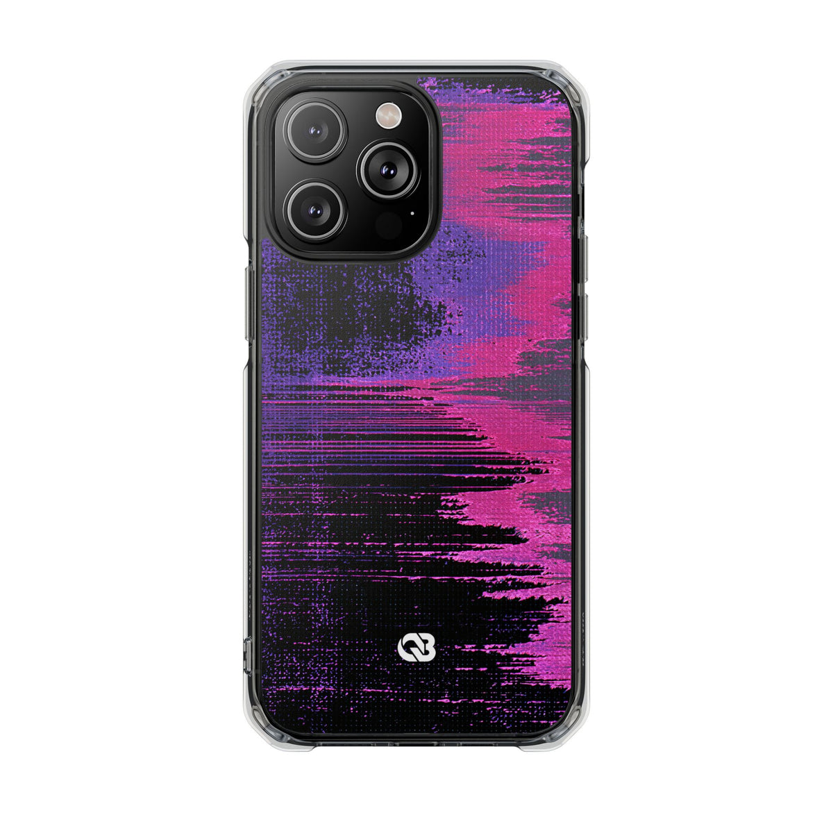 Neon Signal Shift · Clear Impact Magnetic Phone Case for iPhone · Purple