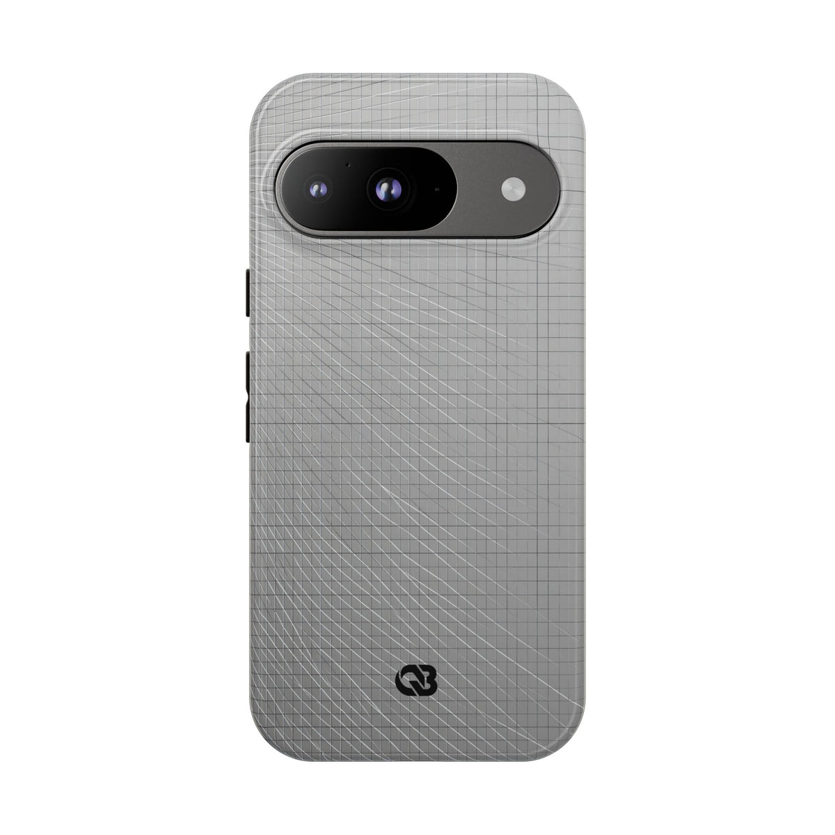 Grey Tough Phone Case for Google Pixel - Chrome Mesh Warp