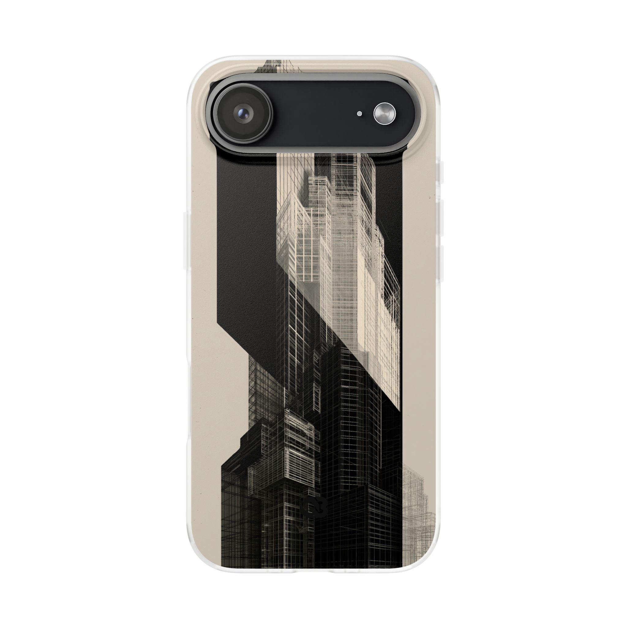 Beige Lite Phone Case for iPhone - Monolith Urban Grid