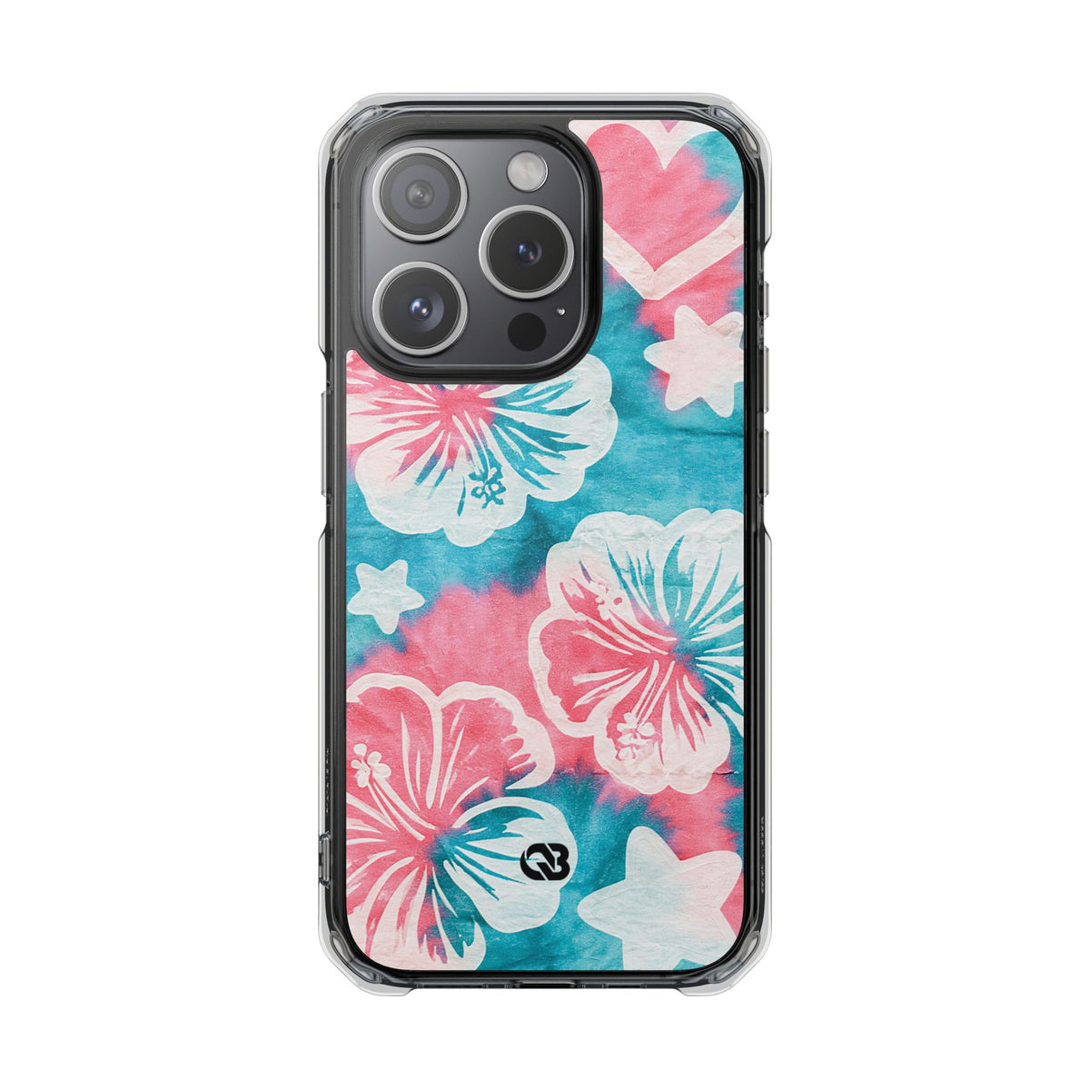 Tropical Hibiscus Bloom · Clear Impact Magnetic Phone Case for iPhone · Teal