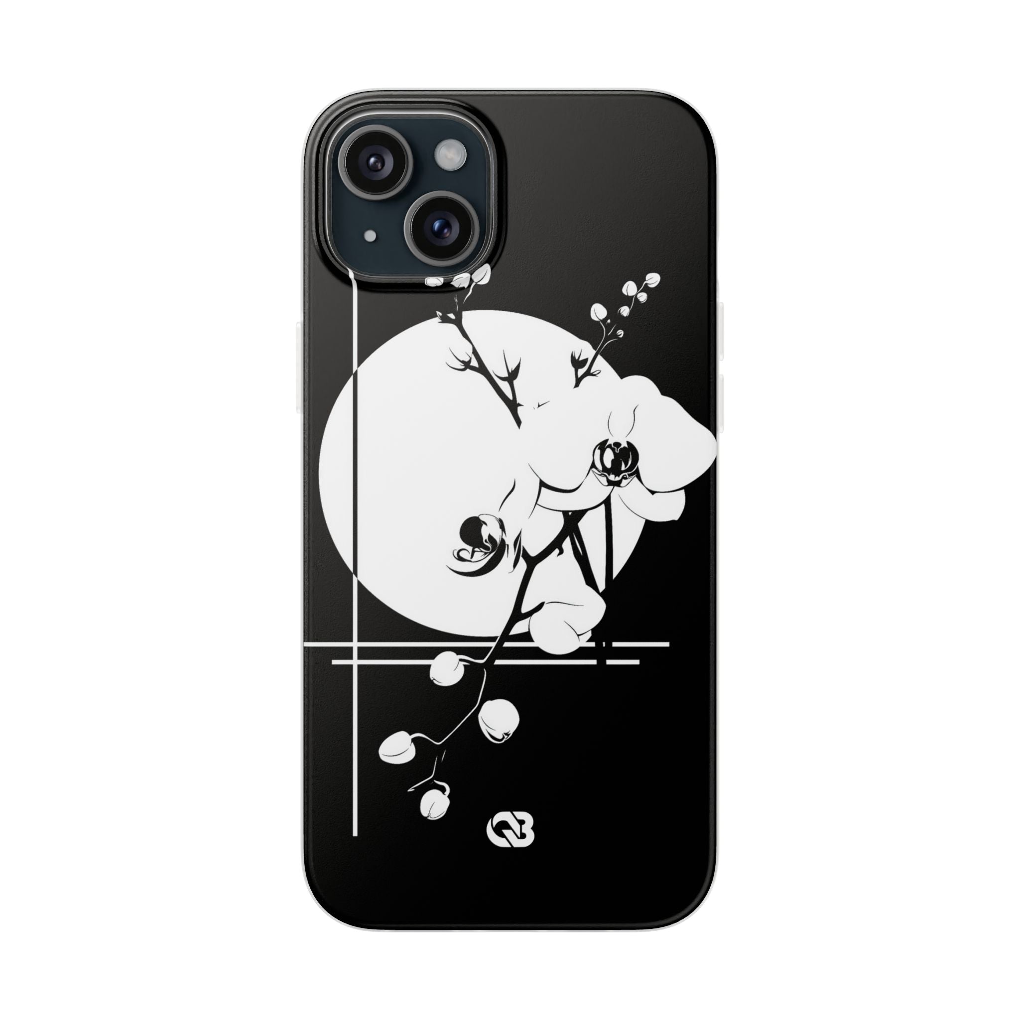 Black Lite Phone Case for iPhone - Lunar Orchid Grid