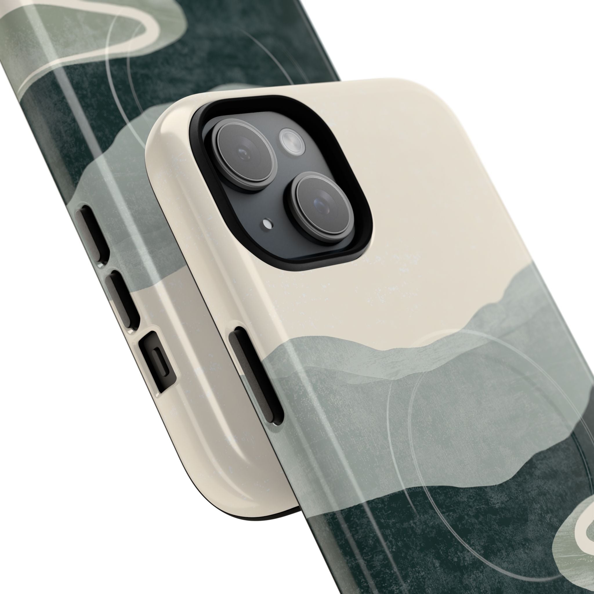 Green Tough 2.0 Magsafe Phone Case for iPhone - Misty Sage Valley