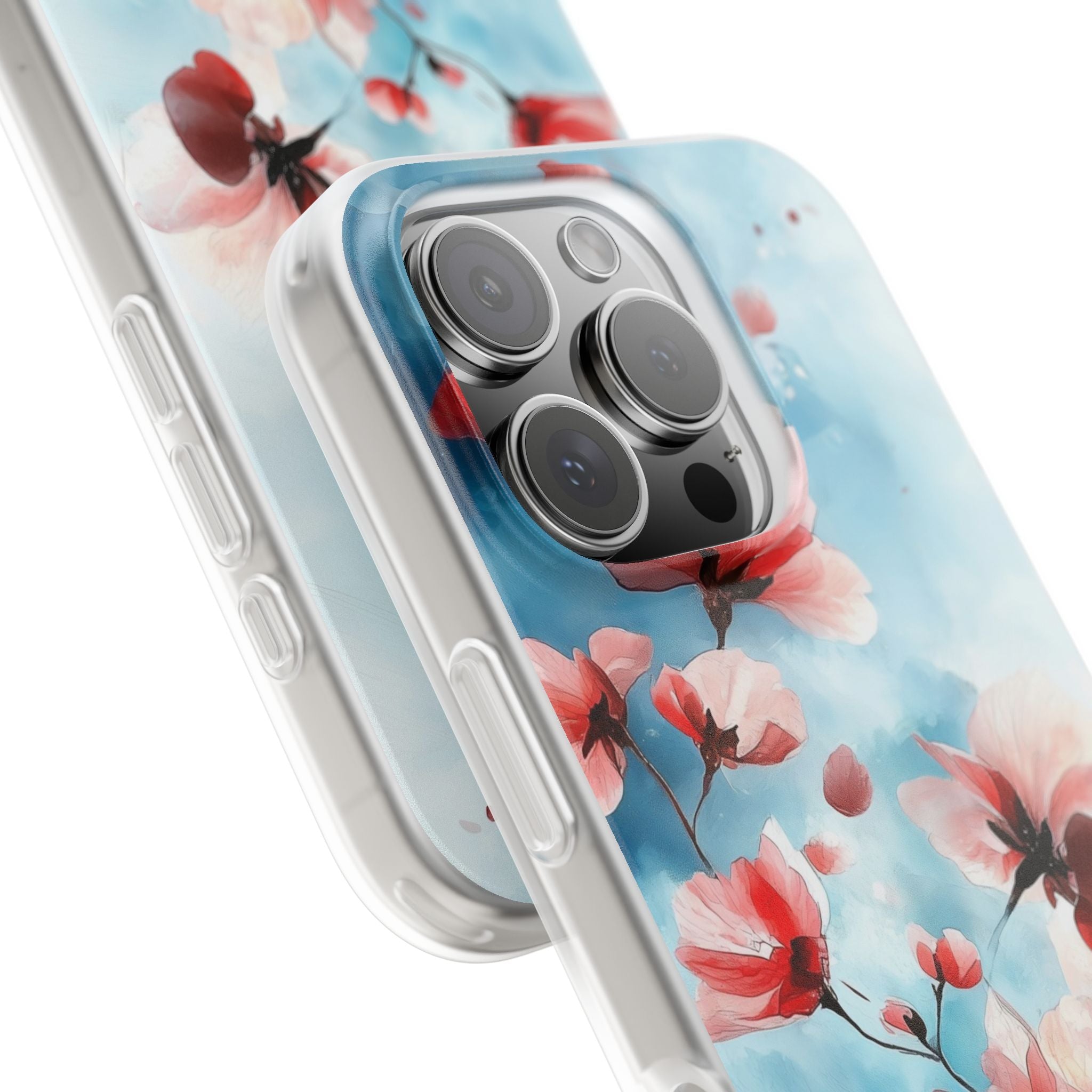 Pink Blossom Drift iPhone 16 Pro Case - Soft