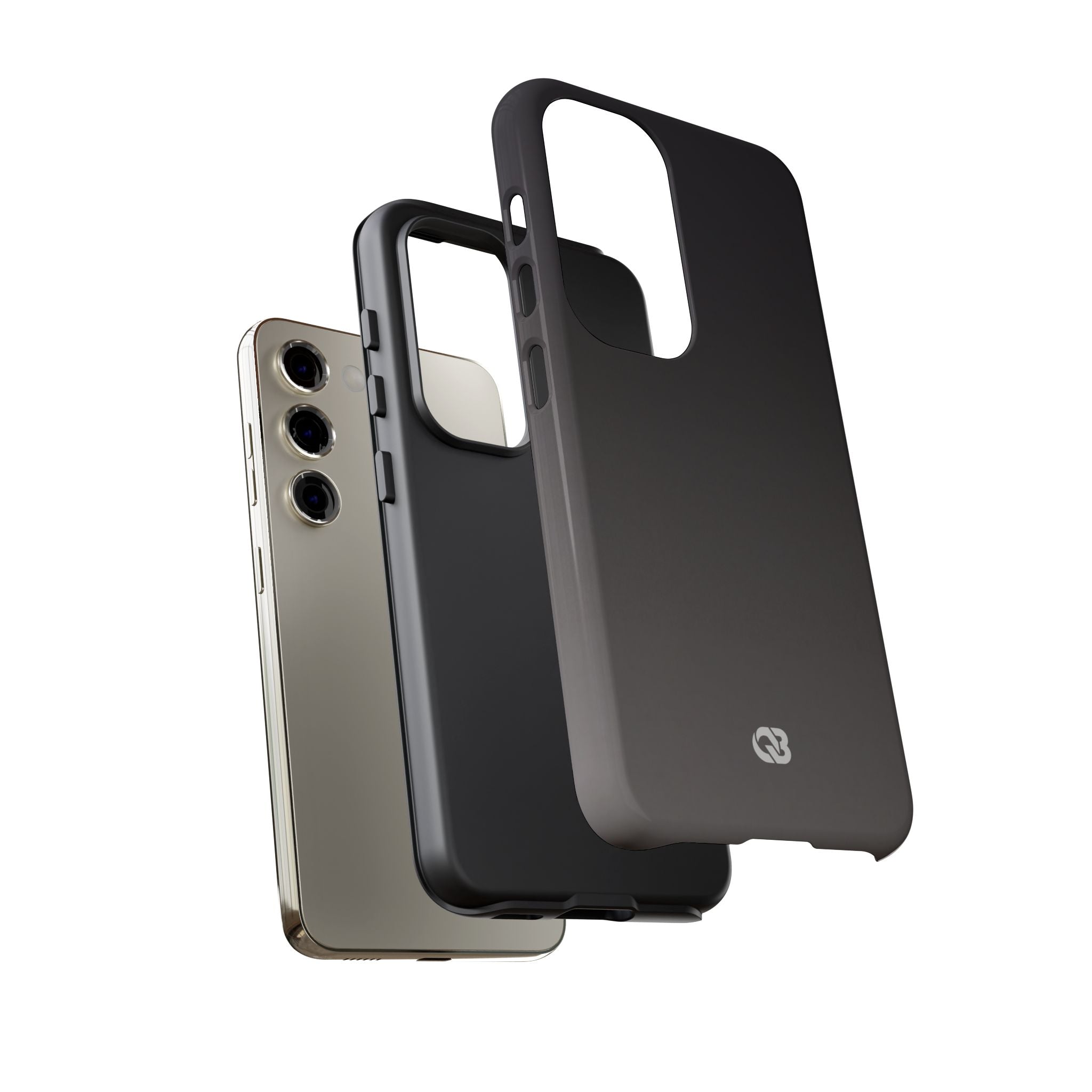 Grey Tough Phone Case for Samsung - Obsidian Ash Fade