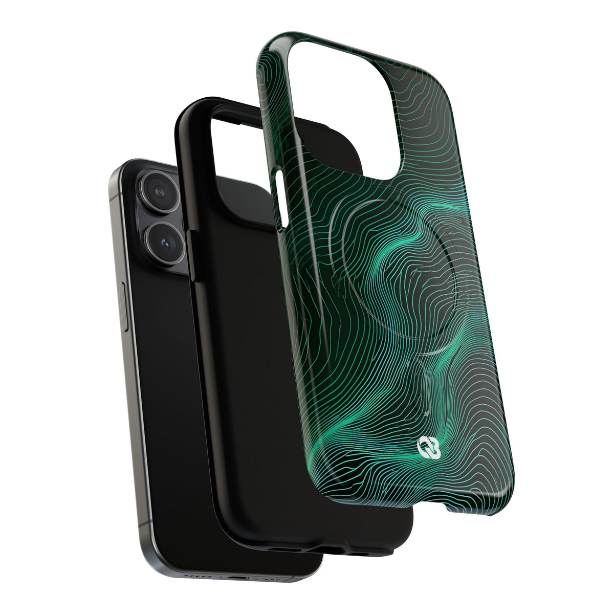 Emerald Topo Ridge · Tough 2.0 Magnetic Phone Case for iPhone · Green