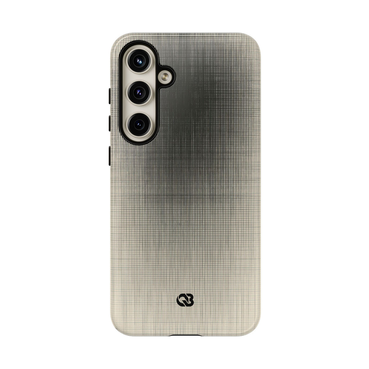 Beige Tough Phone Case for Samsung - Carbon Screen Grid