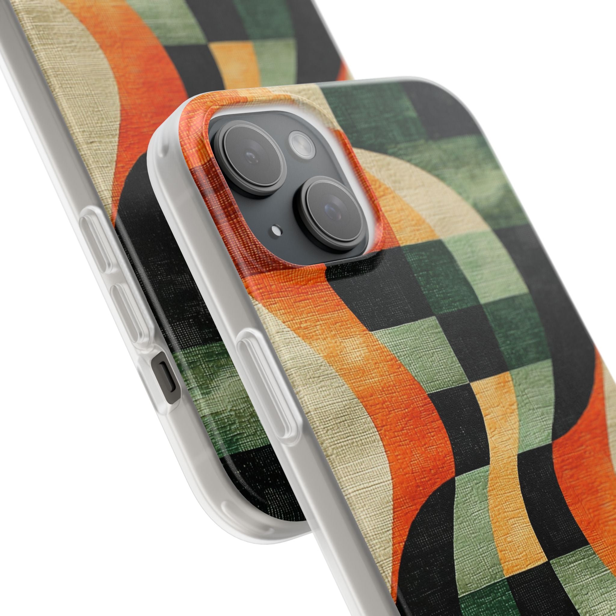 Burnt Orange Curve · Soft Phone Case for iPhone