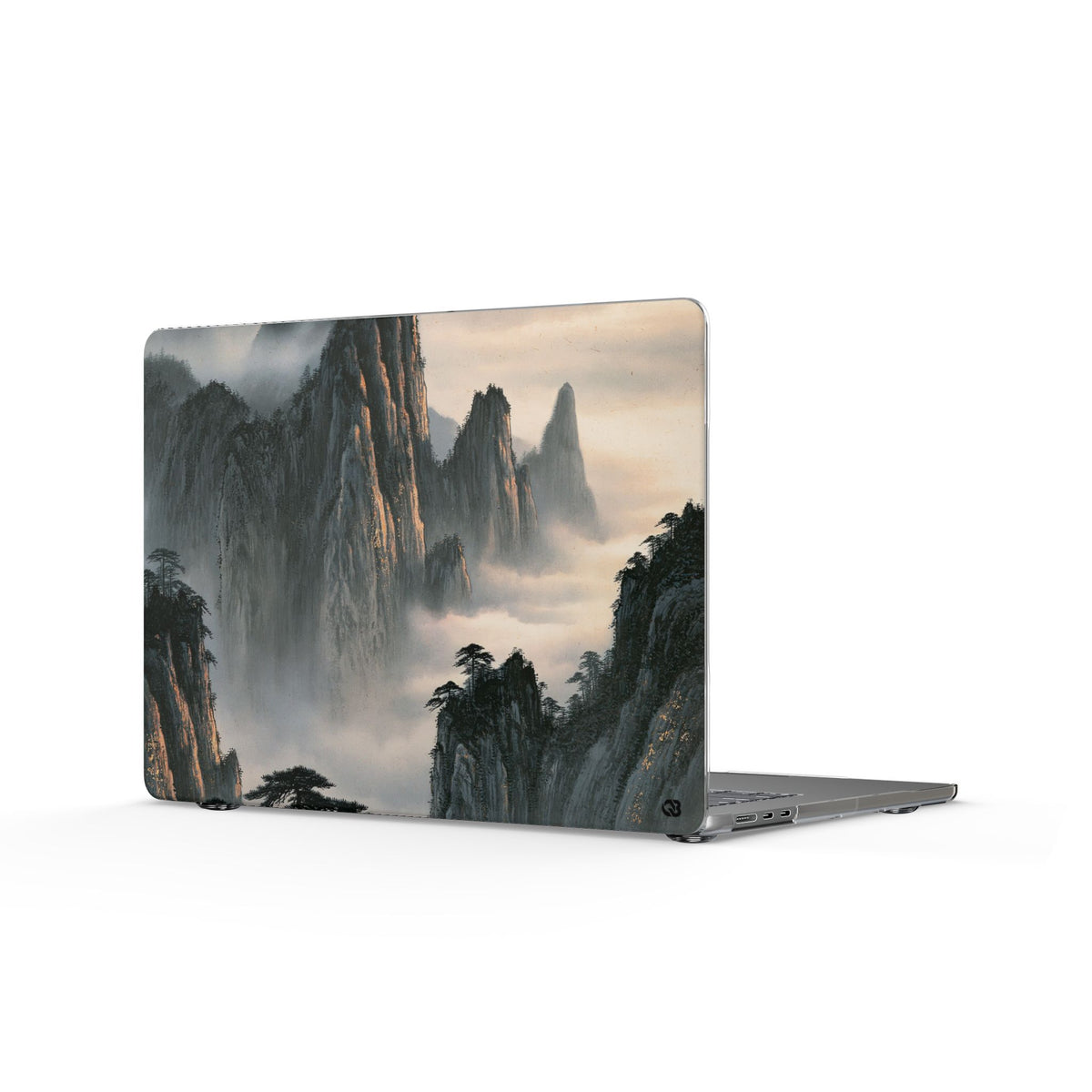 Sacred Mountain Mist · Clear Hard Case for MacBook · Beige
