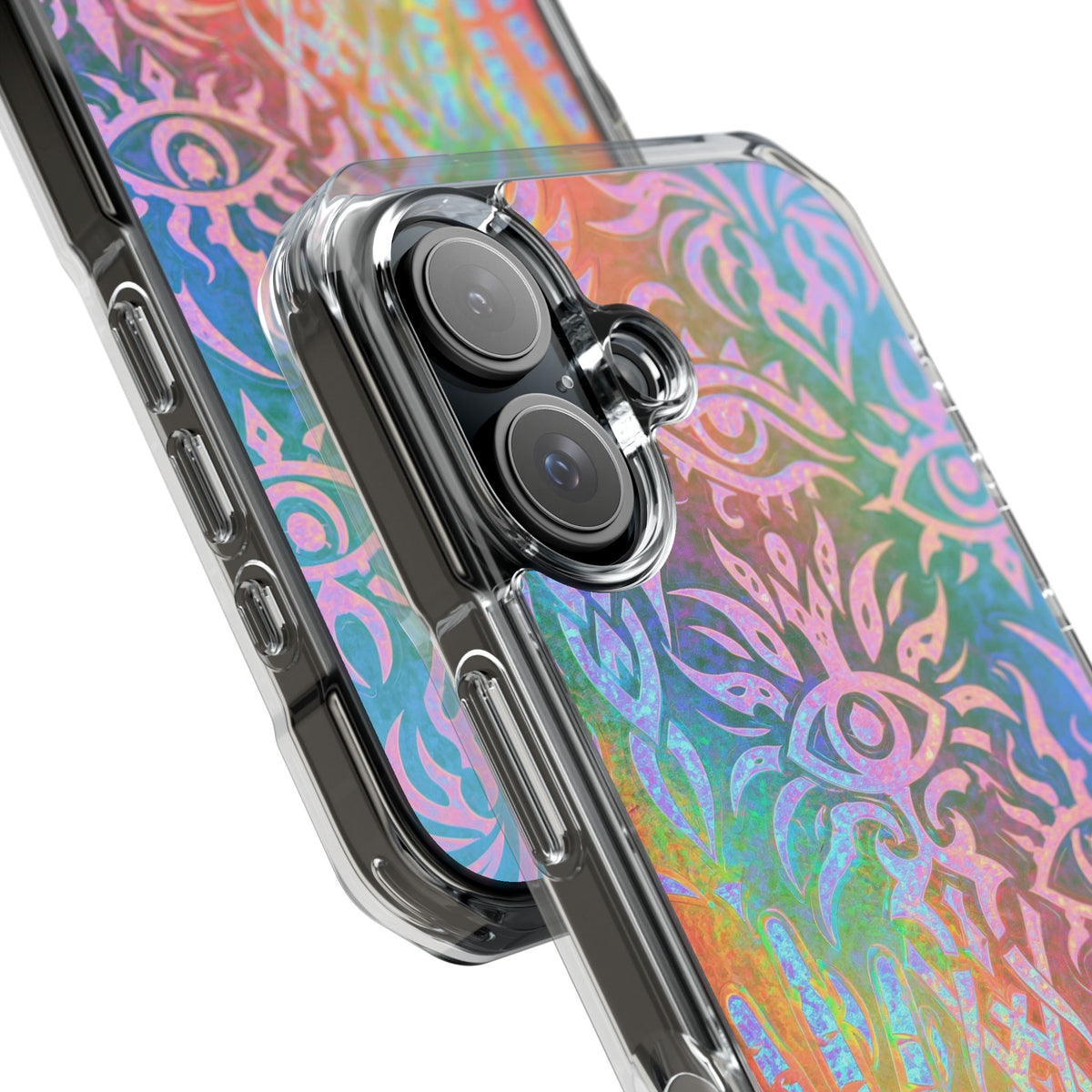 Chromatic Mystic Sigil · Clear Impact Magnetic Phone Case for iPhone · Blue