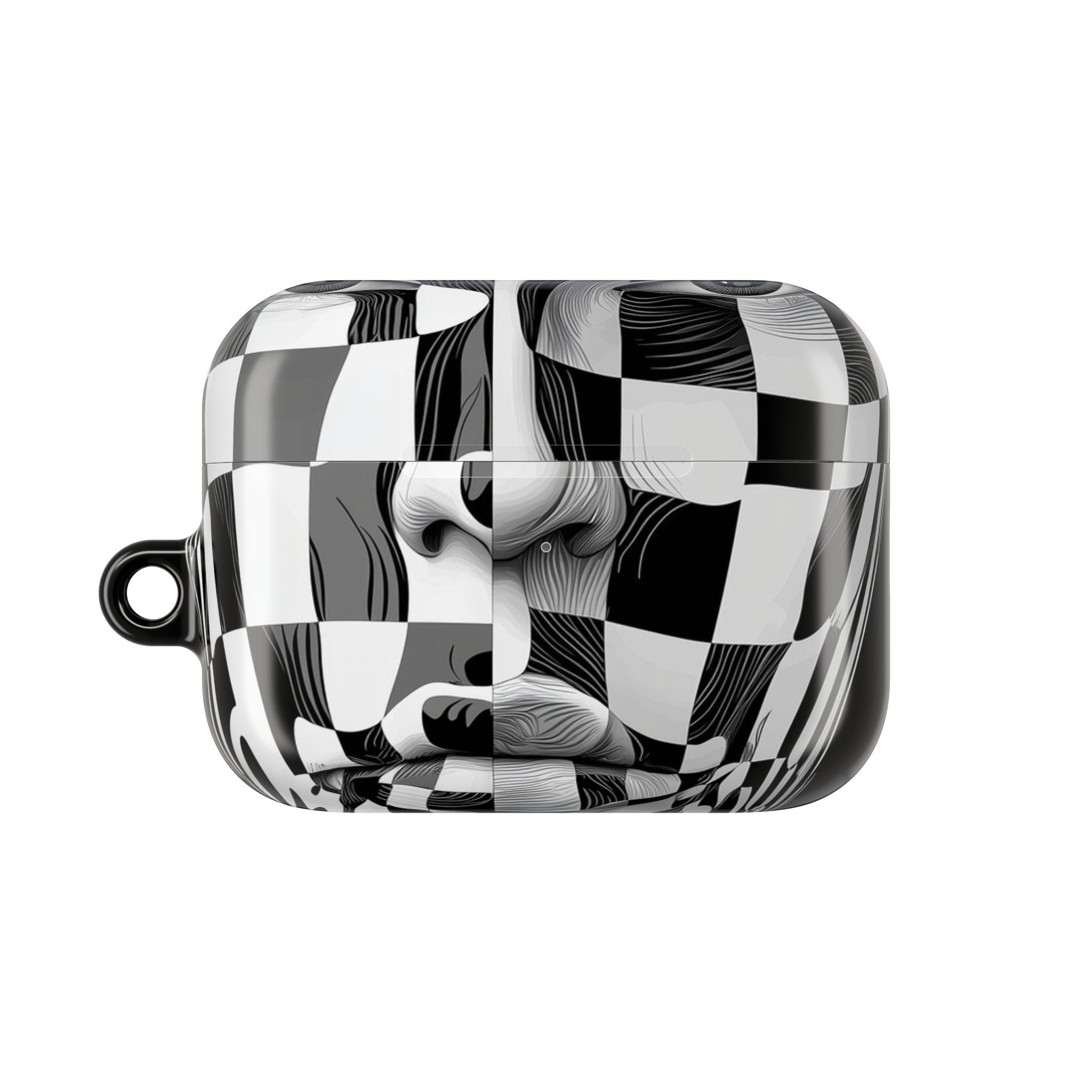 Mirrored Checkerboard Face - AirPods Case