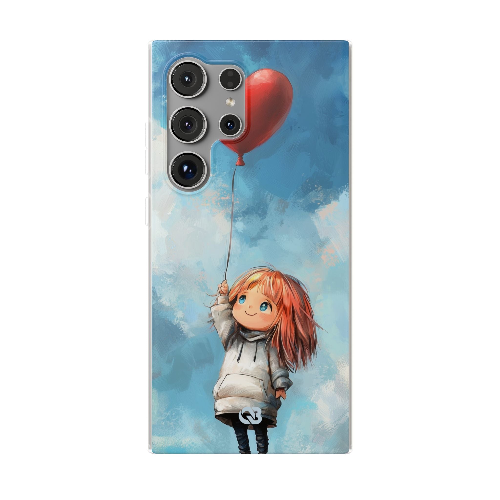 Crimson Heart Sky · Soft Phone Case for Samsung