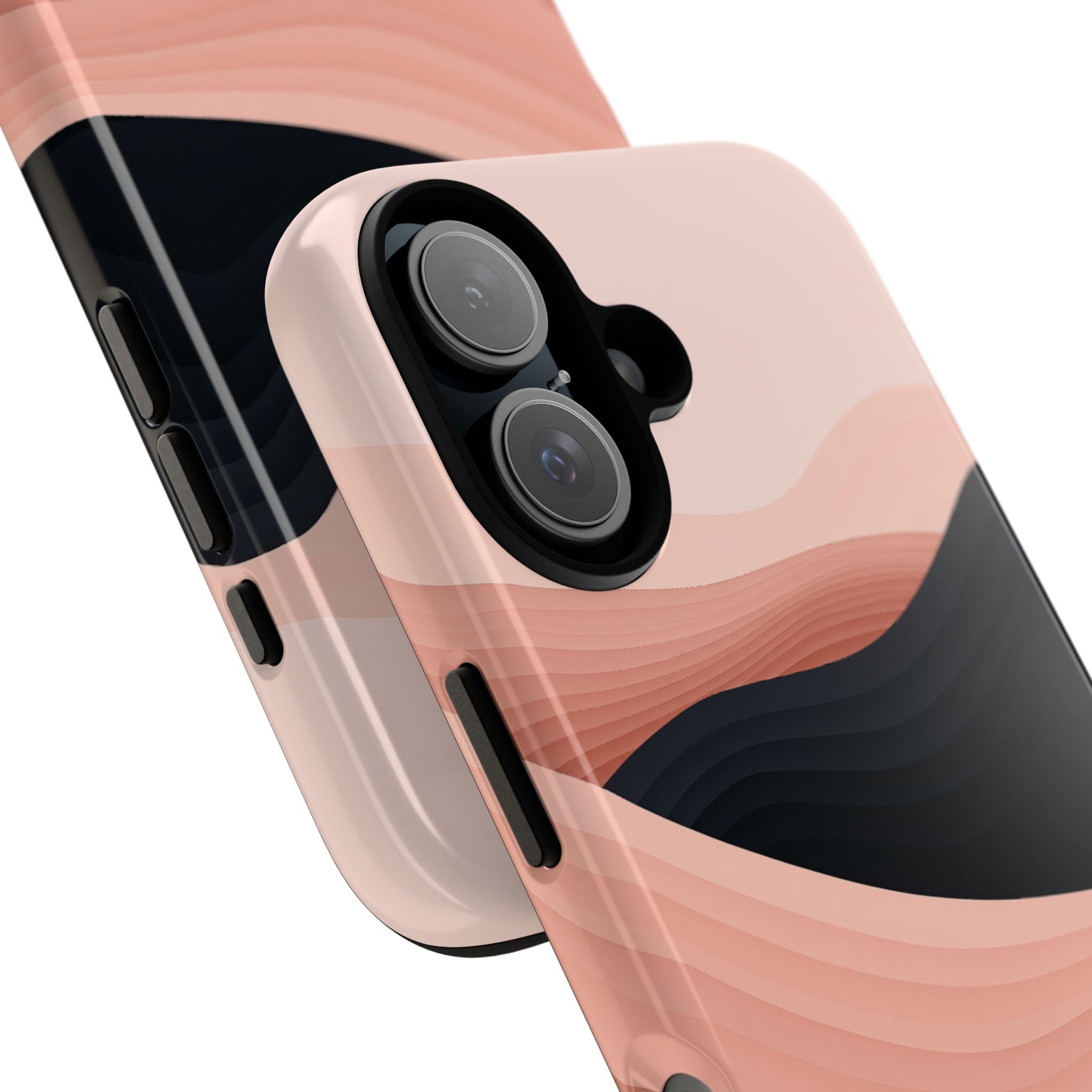 Pink Tough Phone Case for iPhone - Dune Shadow Layers