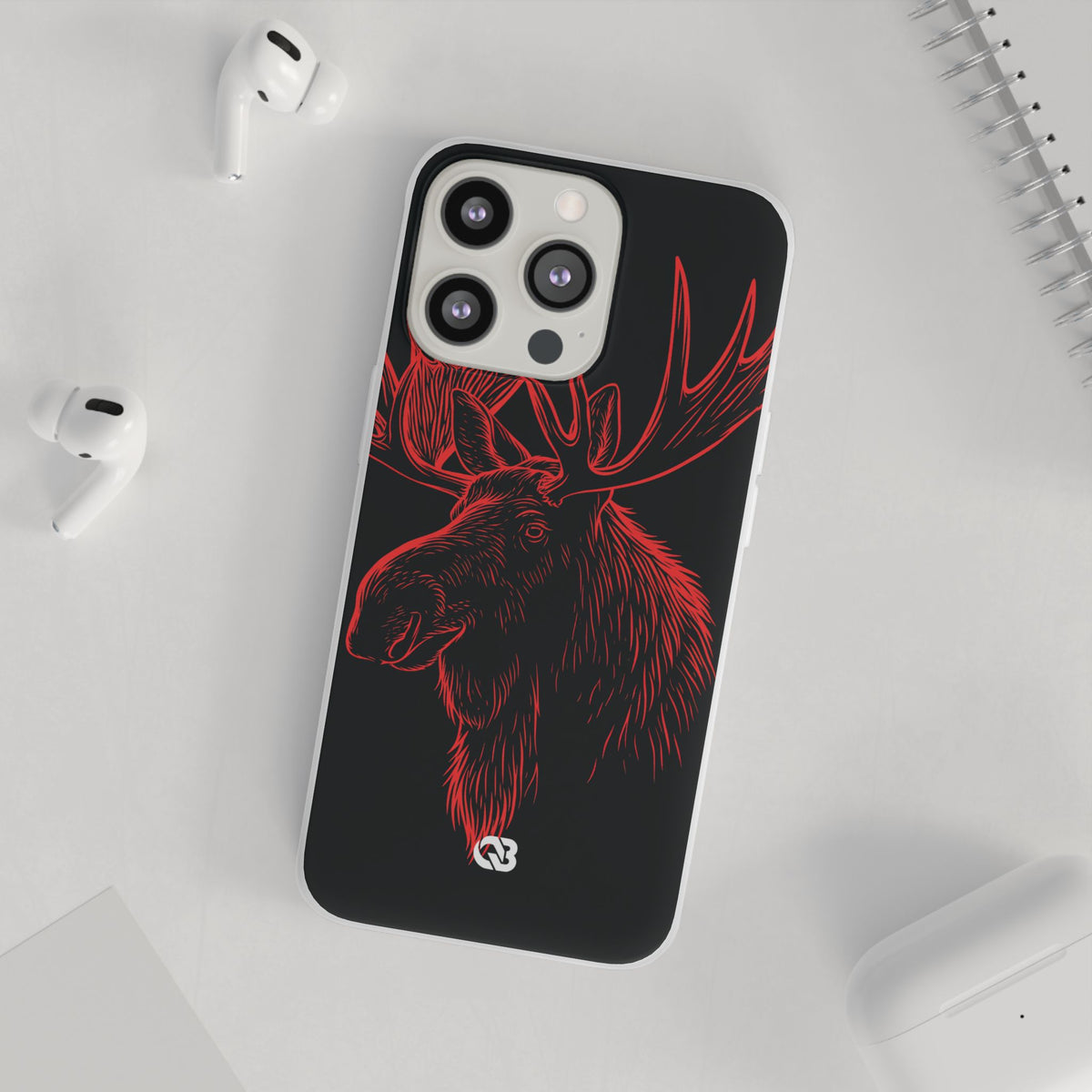 Nordic Elk · Lite Phone Case for iPhone · Black