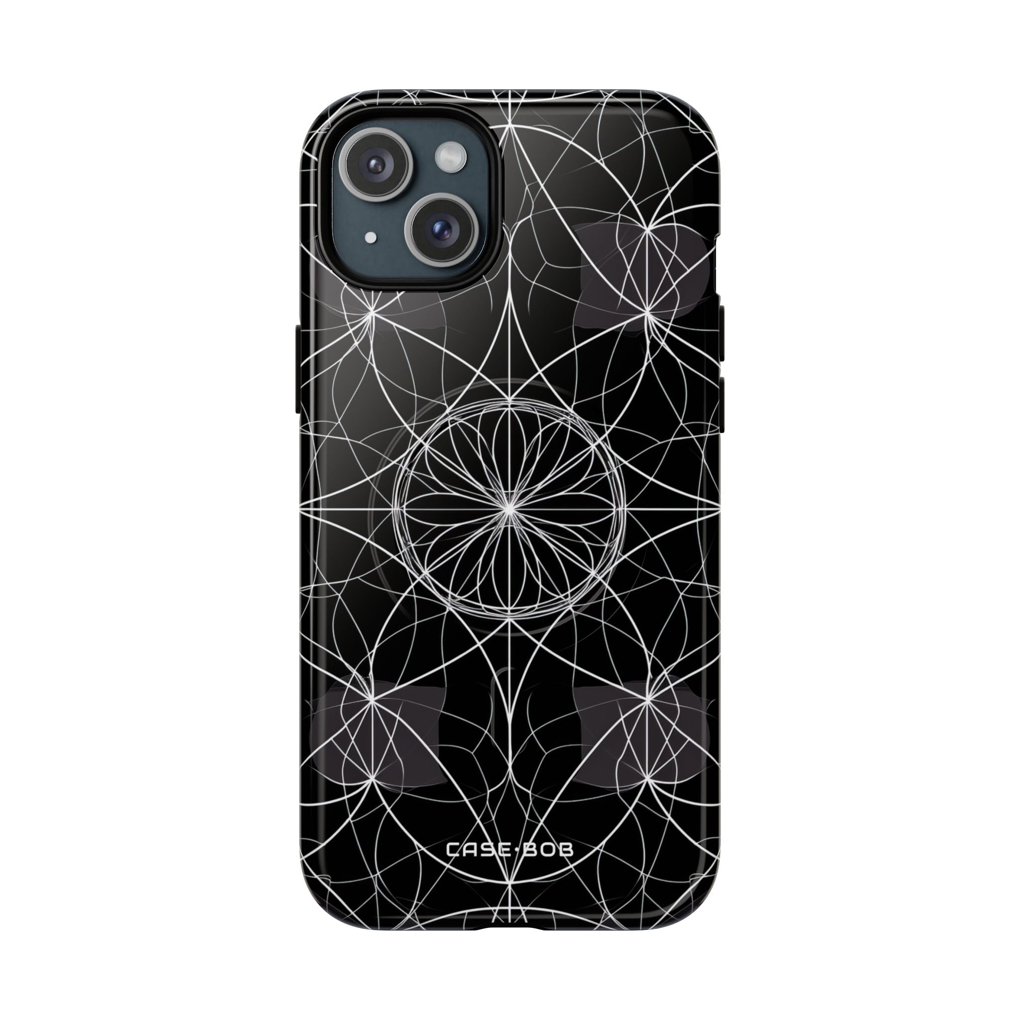 Strahlender Blütenblatt-Orbit iPhone 15 Plus Case - Tough+