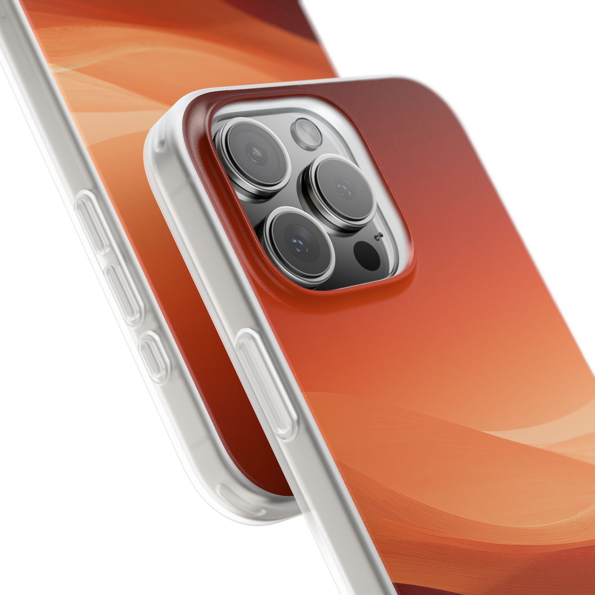 Orange Lite Phone Case for iPhone - Crimson Dune Gradient