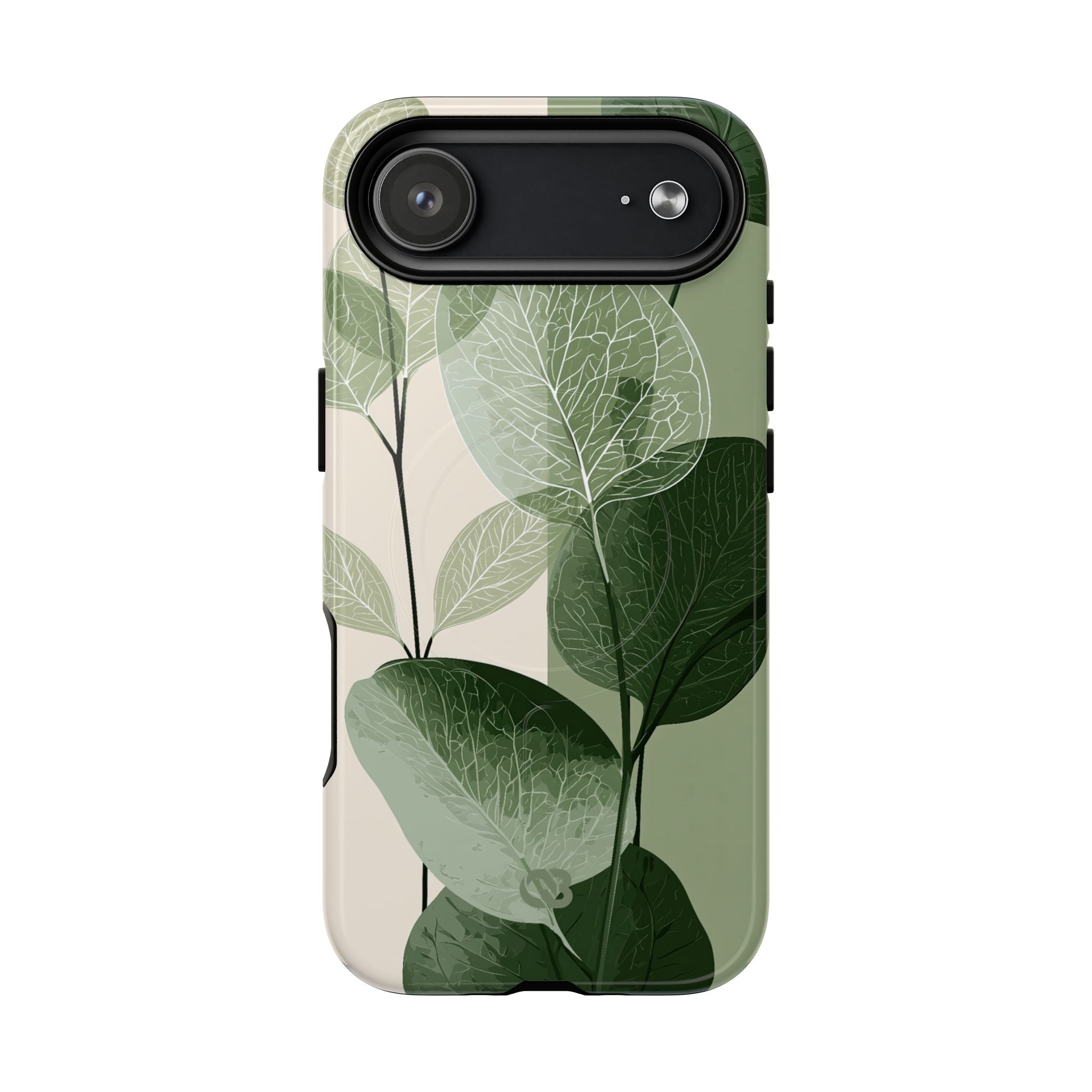 Green Tough 2.0 Magsafe Phone Case for iPhone - Sage Leaf Skeletals
