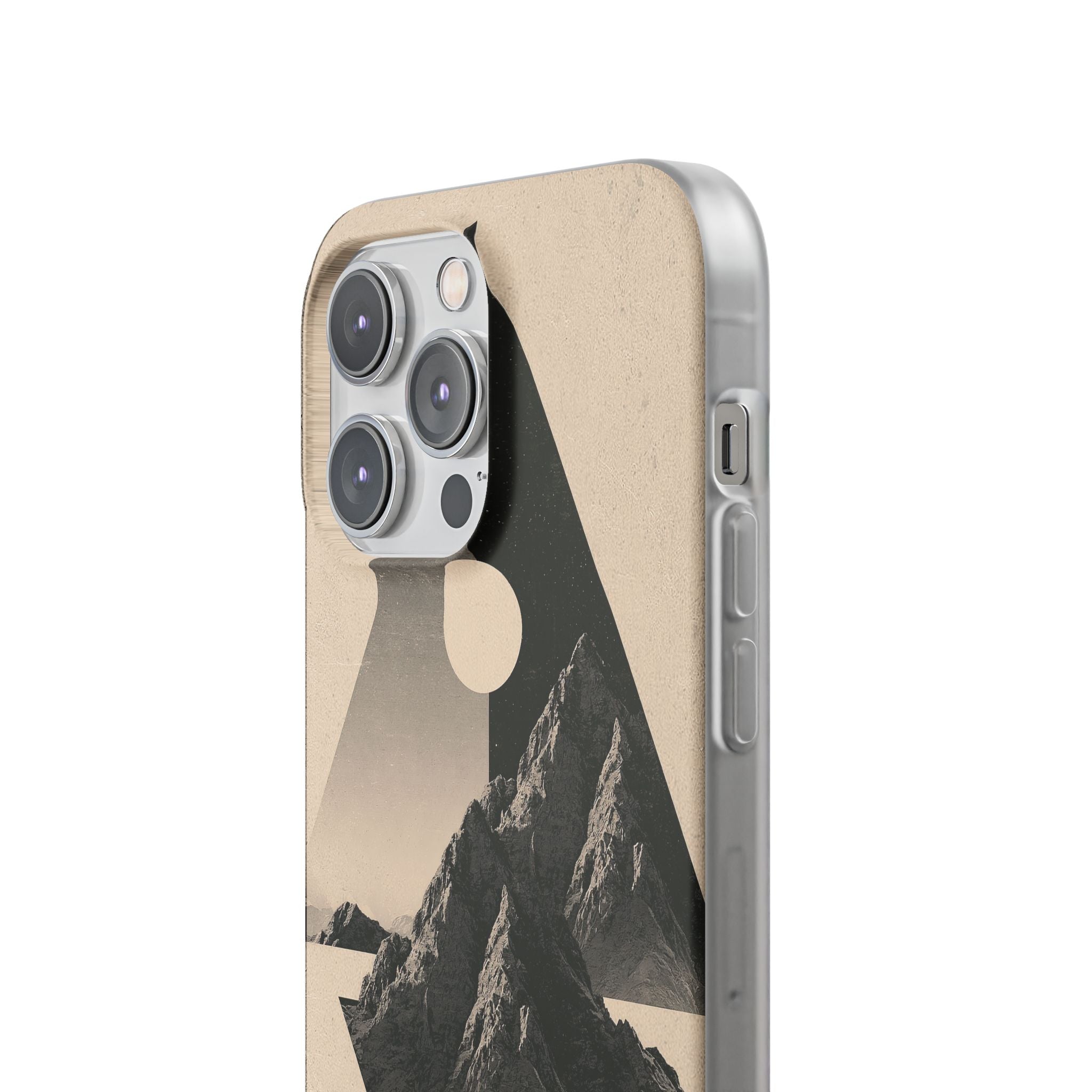 Beige Lite Phone Case for iPhone - Obsidian Summit Parchment