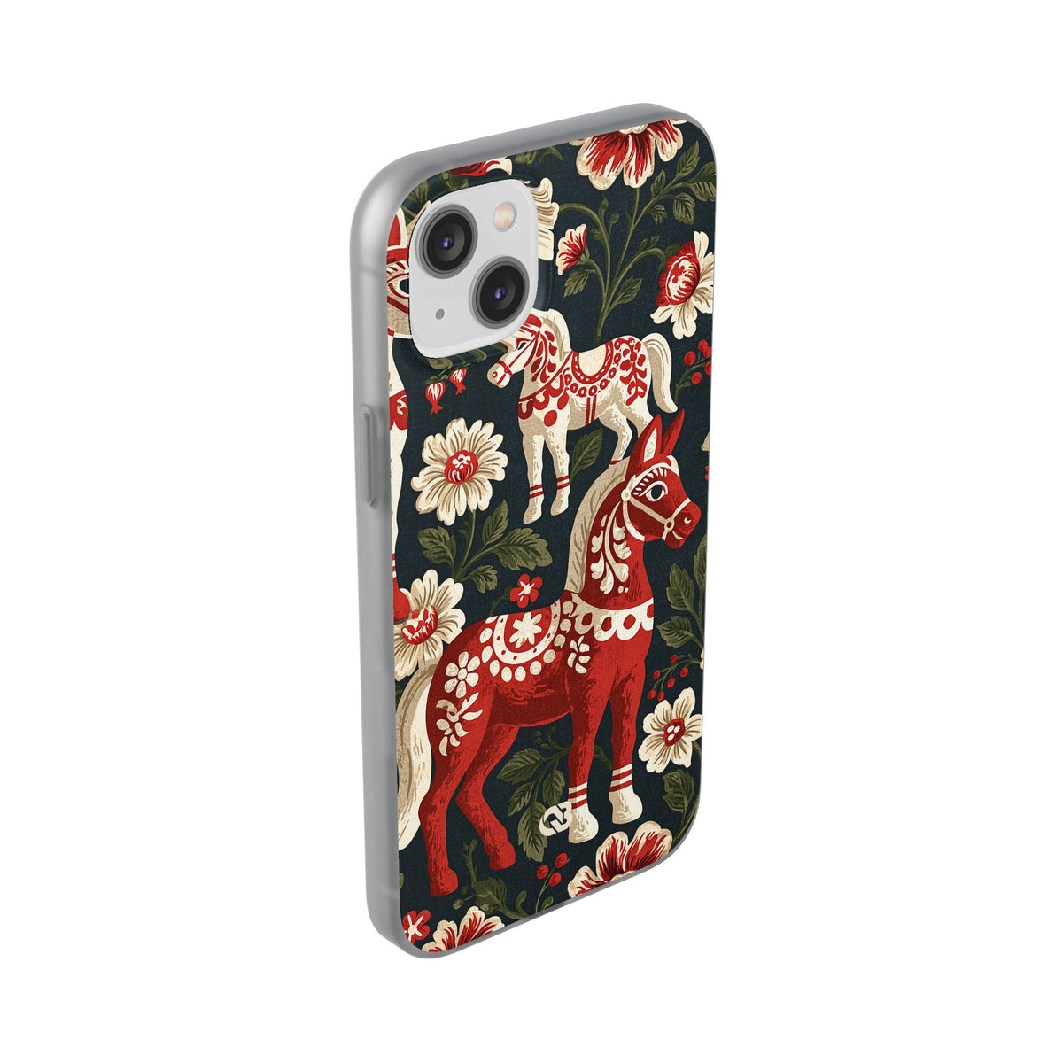 Nordic Dala Meadow · Lite Phone Case for iPhone · Red