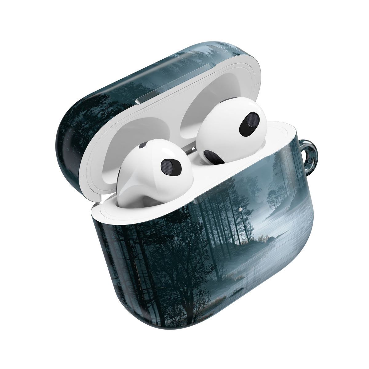 Silent Nordic Fjord · Hard Case for AirPods & AirPods Pro · Blue
