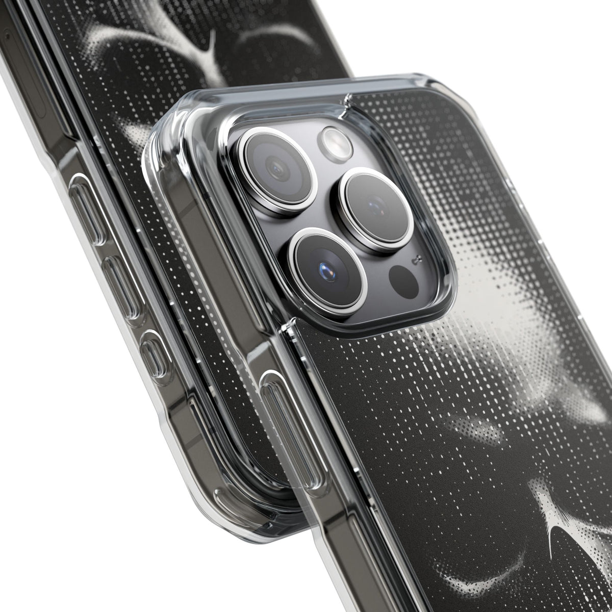 Raster Phantom · Clear Impact Magnetic Phone Case for iPhone · Black