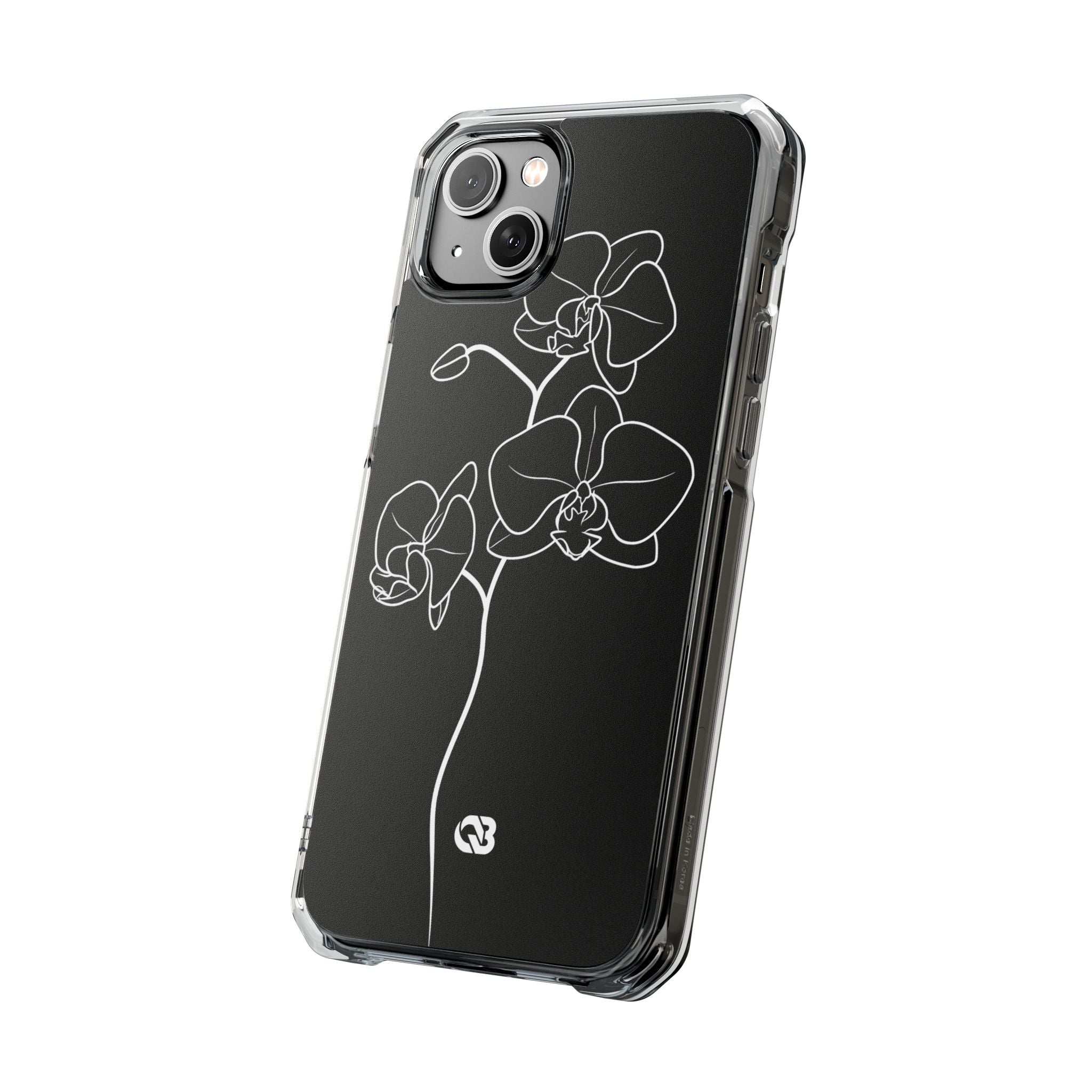 Black Impact MagSafe Phone Case for iPhone - Noir Alabaster Orchid