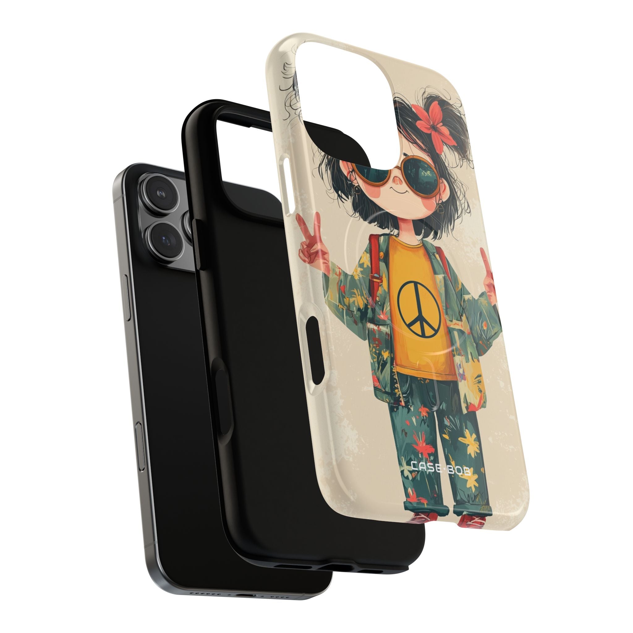 Peace Pigtails iPhone 16 Pro Max Skal - Tough+