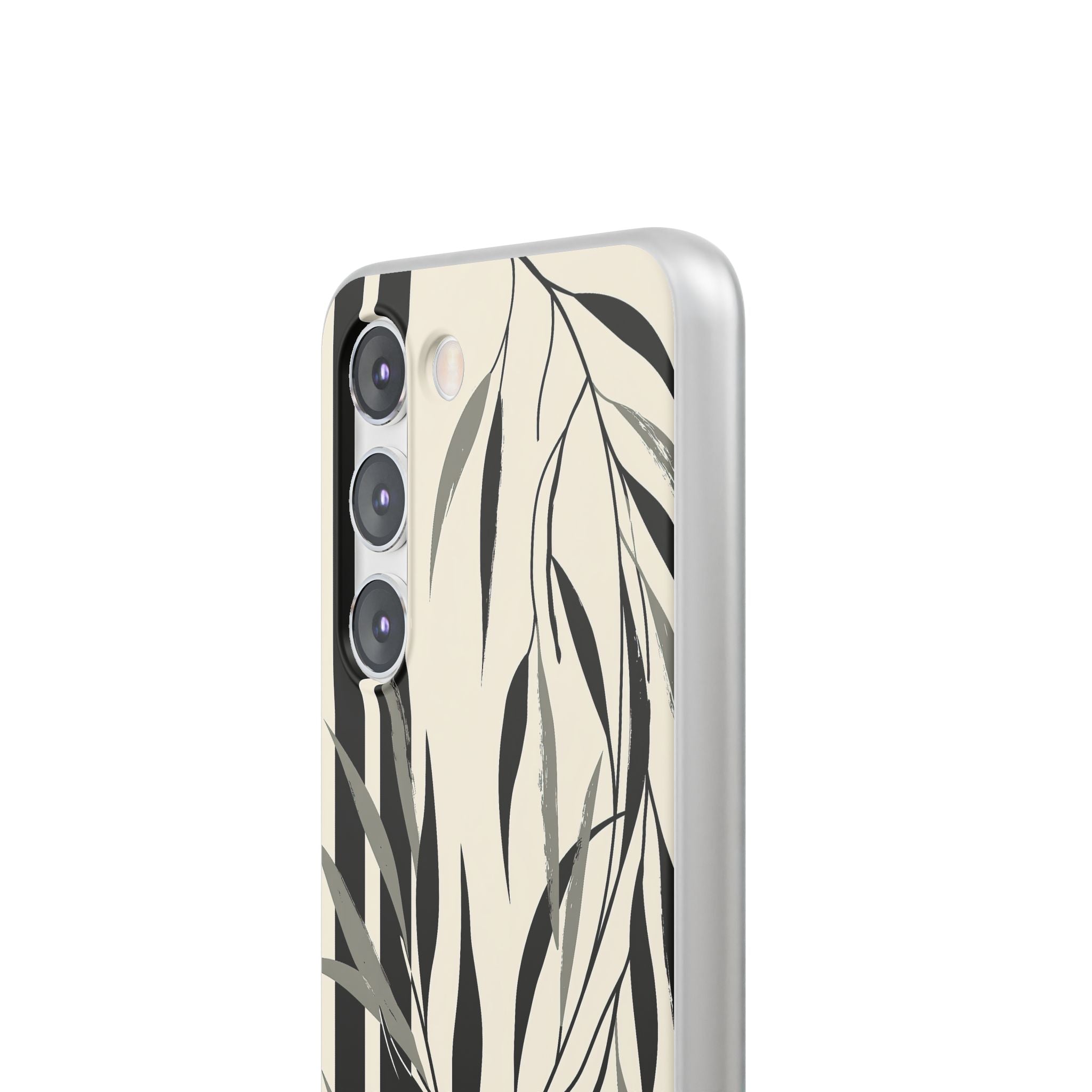 Beige Lite Phone Case for Samsung - Soot Leaf Sketch