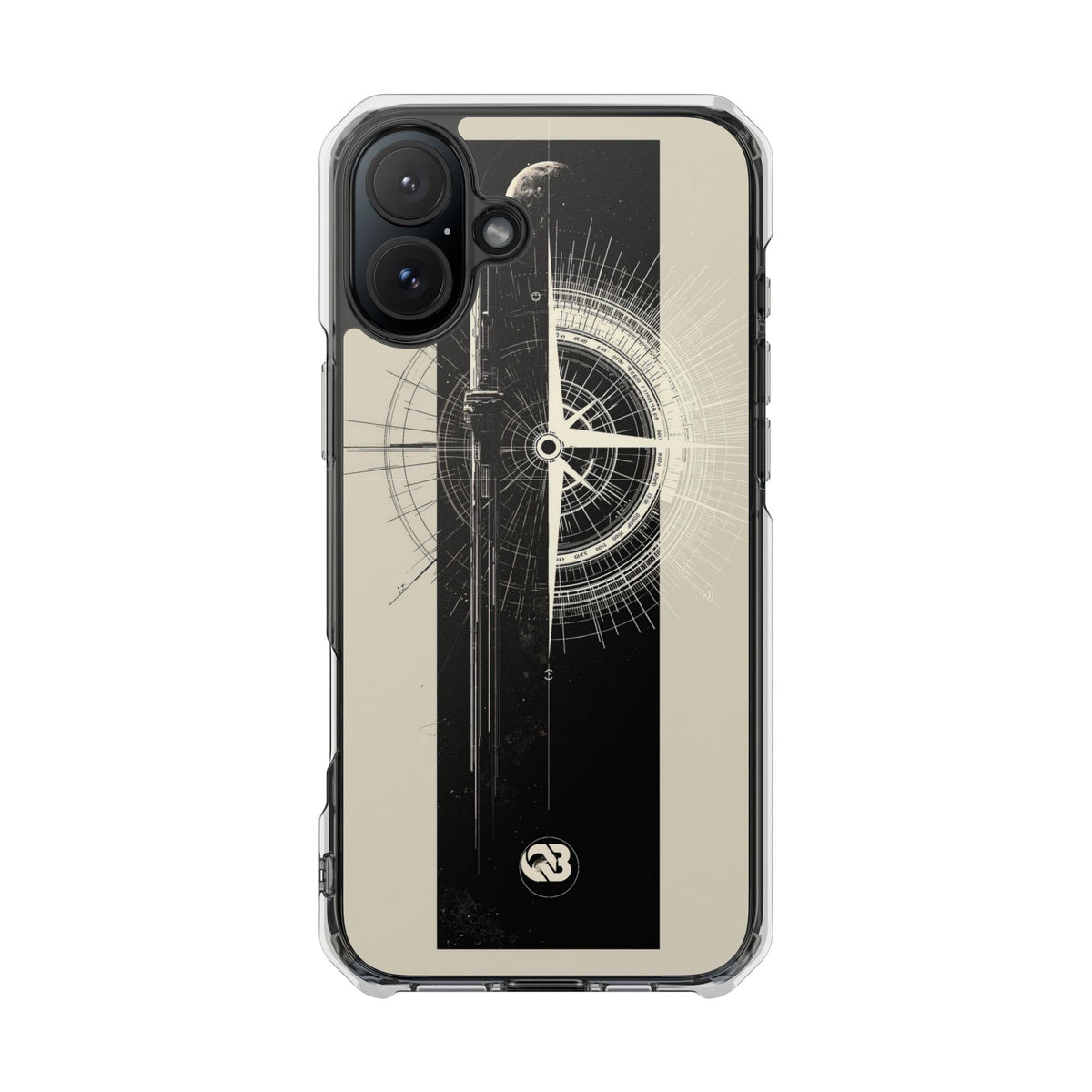 Beige Impact MagSafe Phone Case for iPhone - Zenith Vector Spire