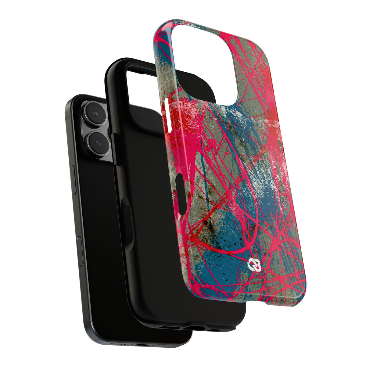 Neon Static Drip · Tough Phone Case for iPhone · Pink
